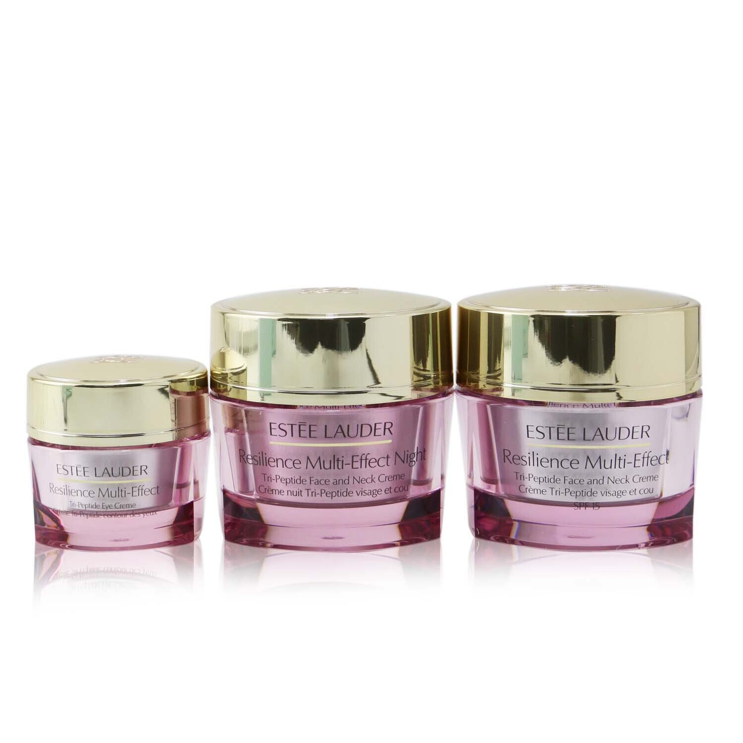 Estee Lauder Resilience Multi-Effect 3-To-Travel Set: Tri-Peptide Face & Neck Creme SPF 15 50ml+Night Creme 50ml+Eye Creme 15ml 3pcs