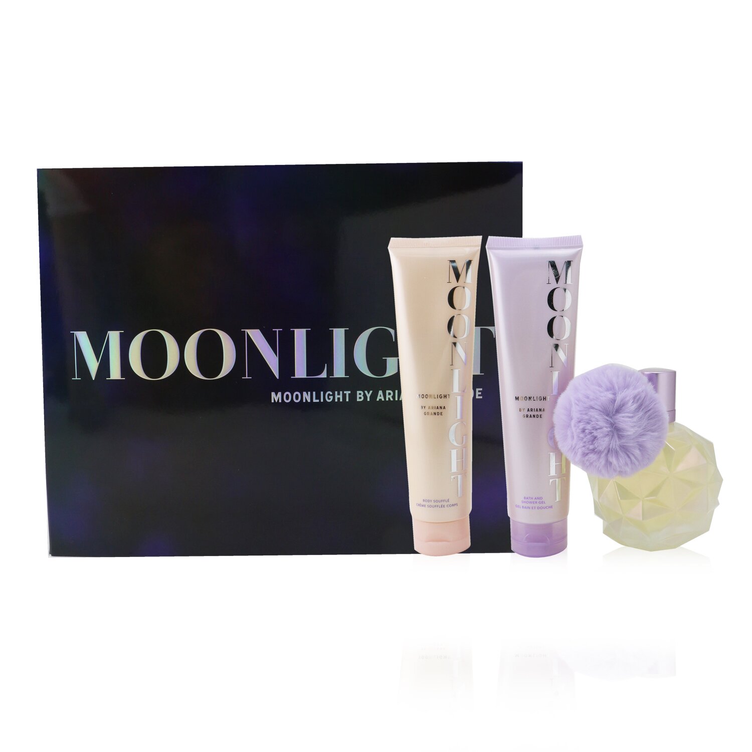 Ariana Grande Moonlight Coffret: Eau De Parfum Spray 100ml/3.4oz + Body Souffle 100ml/3.4oz + Bath And Shower Gel 100ml/3.4oz 3pcs