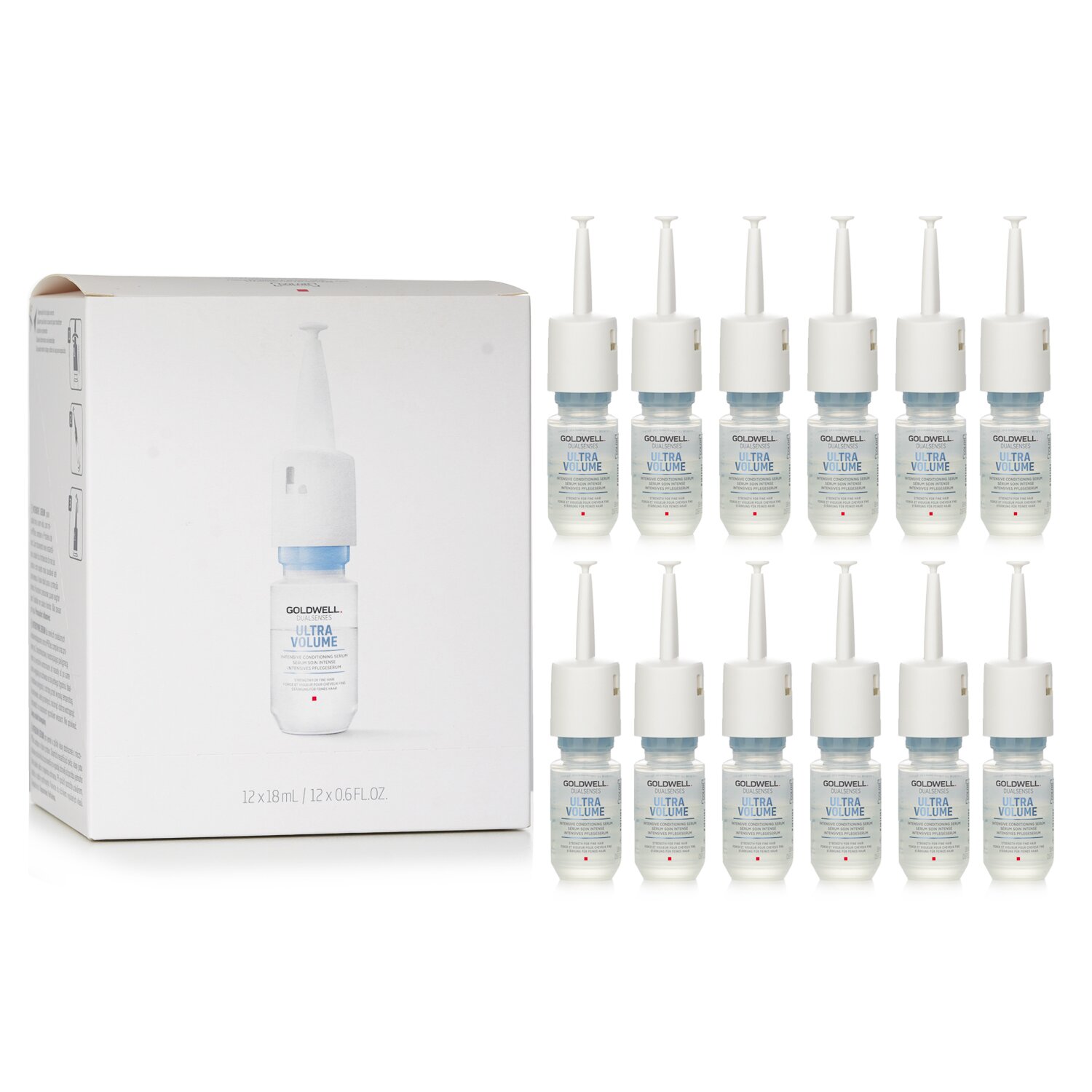 Goldwell Dual Senses Ultra Volume Intensive Conditioning Serum (Strength For Fine Hair) 12x18ml/0.6oz