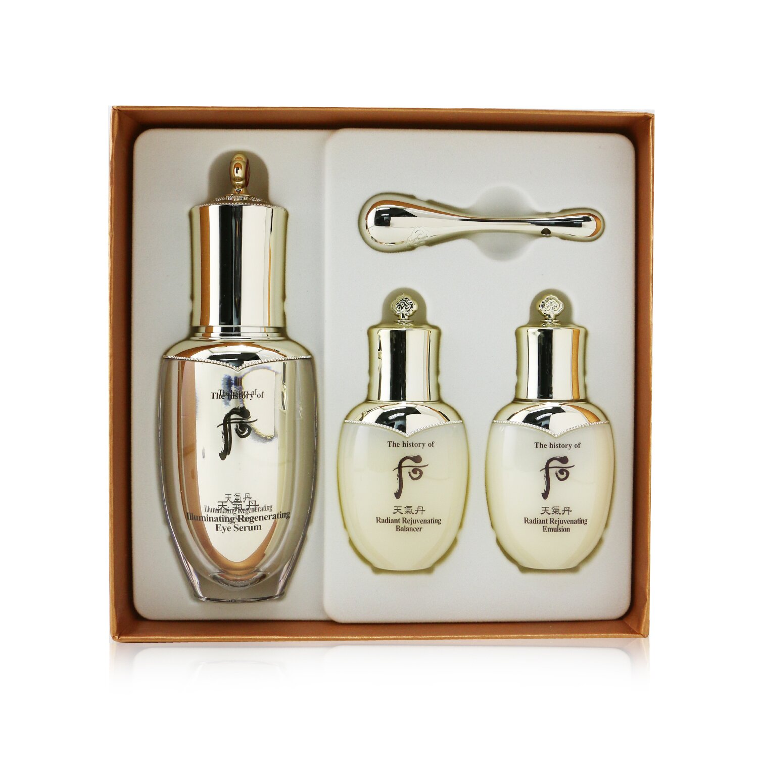 Whoo (The History Of Whoo) Cheongidan Illuminating Regenerating Eye Serum Special Set: Eye Serum 25ml + Balancer 25ml + Emulsion 25ml + Eye Massager 4pcs