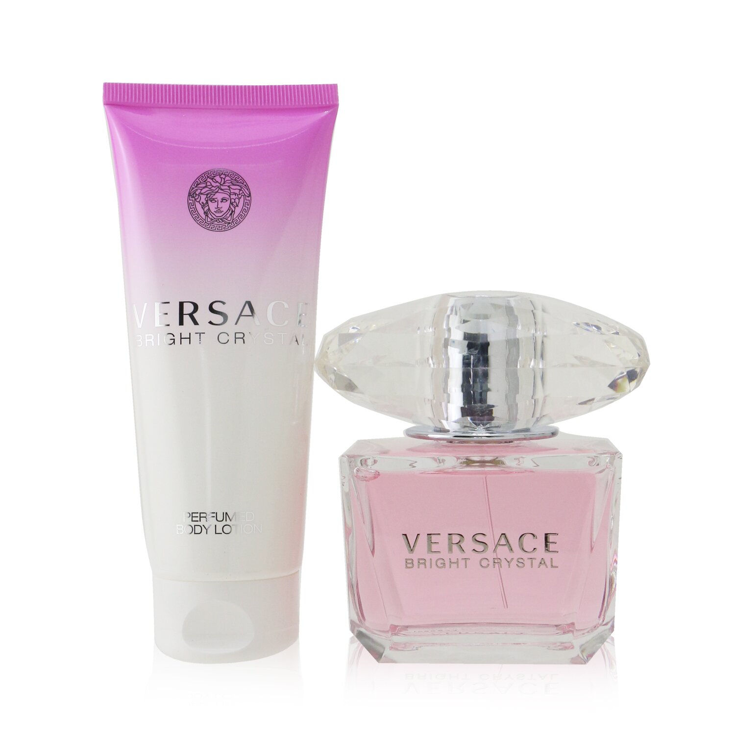 Versace Bright Crystal Coffret: Eau De Toilette Spray 90ml/3oz + Loción Corporal Perfumada 100ml/3.4oz 2pcs