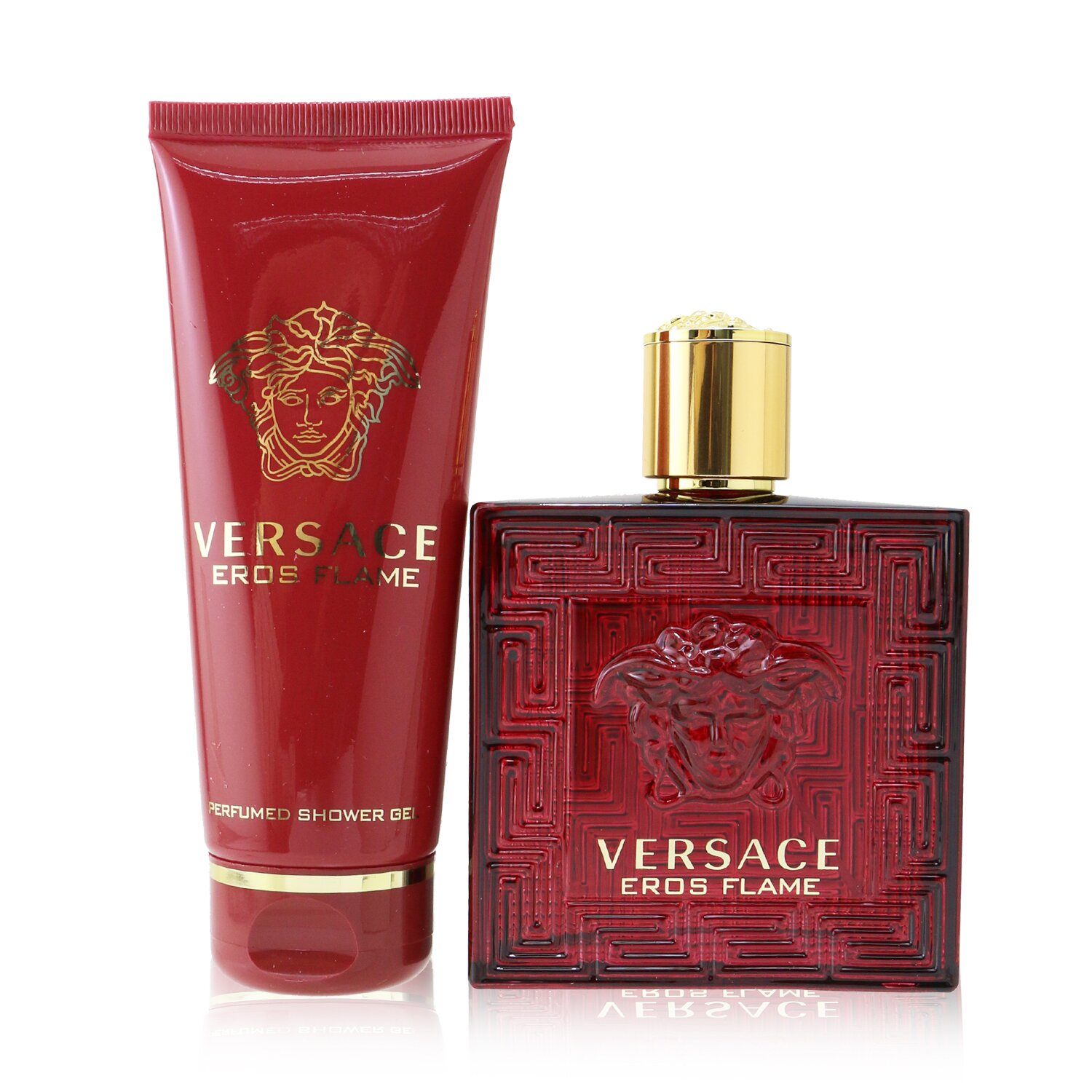 Versace Eros Flame Coffret: Eau De Parfum Spray 100ml/3.4oz + Shower Gel 100ml/3.4oz 2pcs