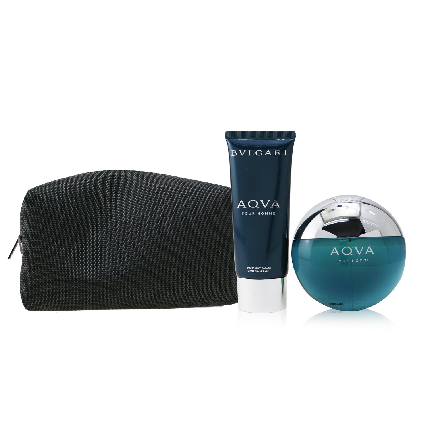 Bvlgari Aqva Pour Homme Coffret: Eau De Toilette Spray 100ml/3.4oz + After Shave Balm 100ml/3.4oz + Pouch 2pcs+Pouch