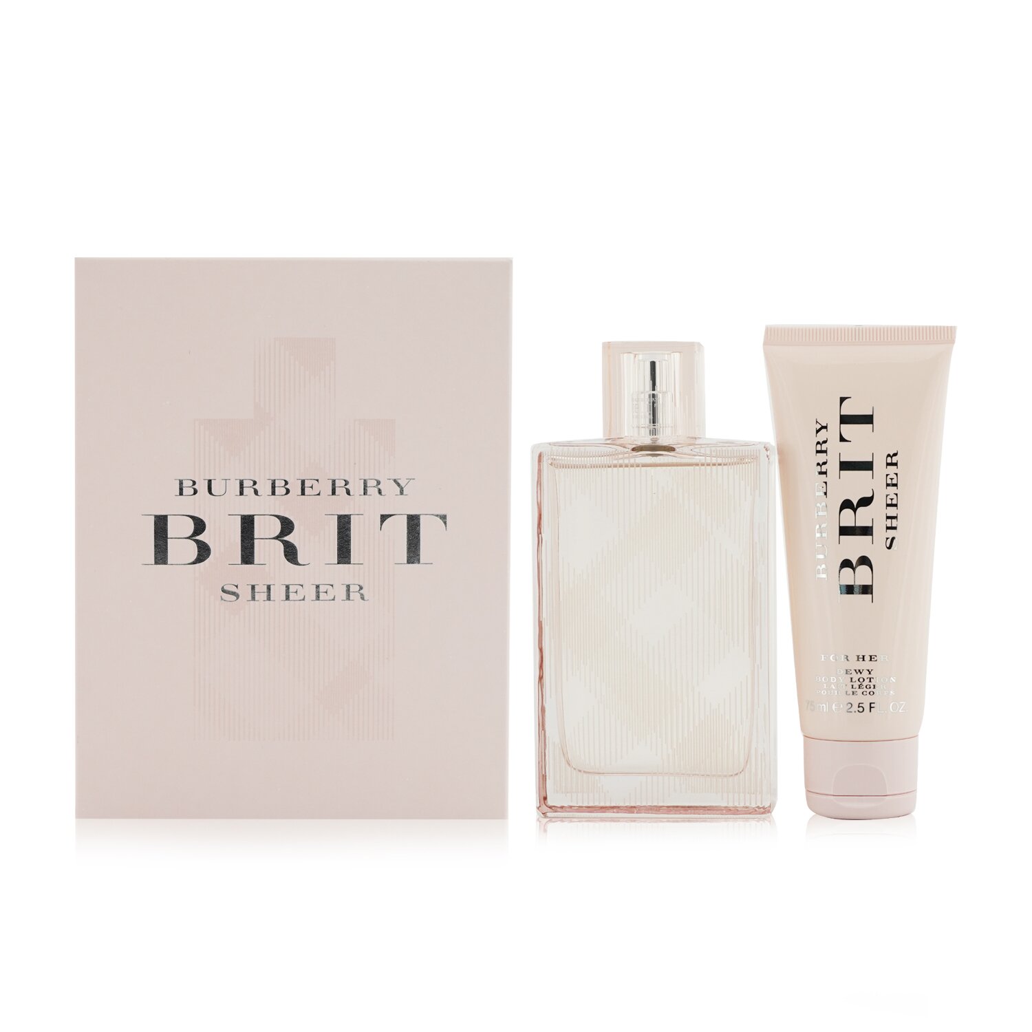 Burberry Brit Sheer Coffret: Eau De Toilette Spray 100ml/3.3oz + Body Lotion 75ml/2.5oz 2pcs