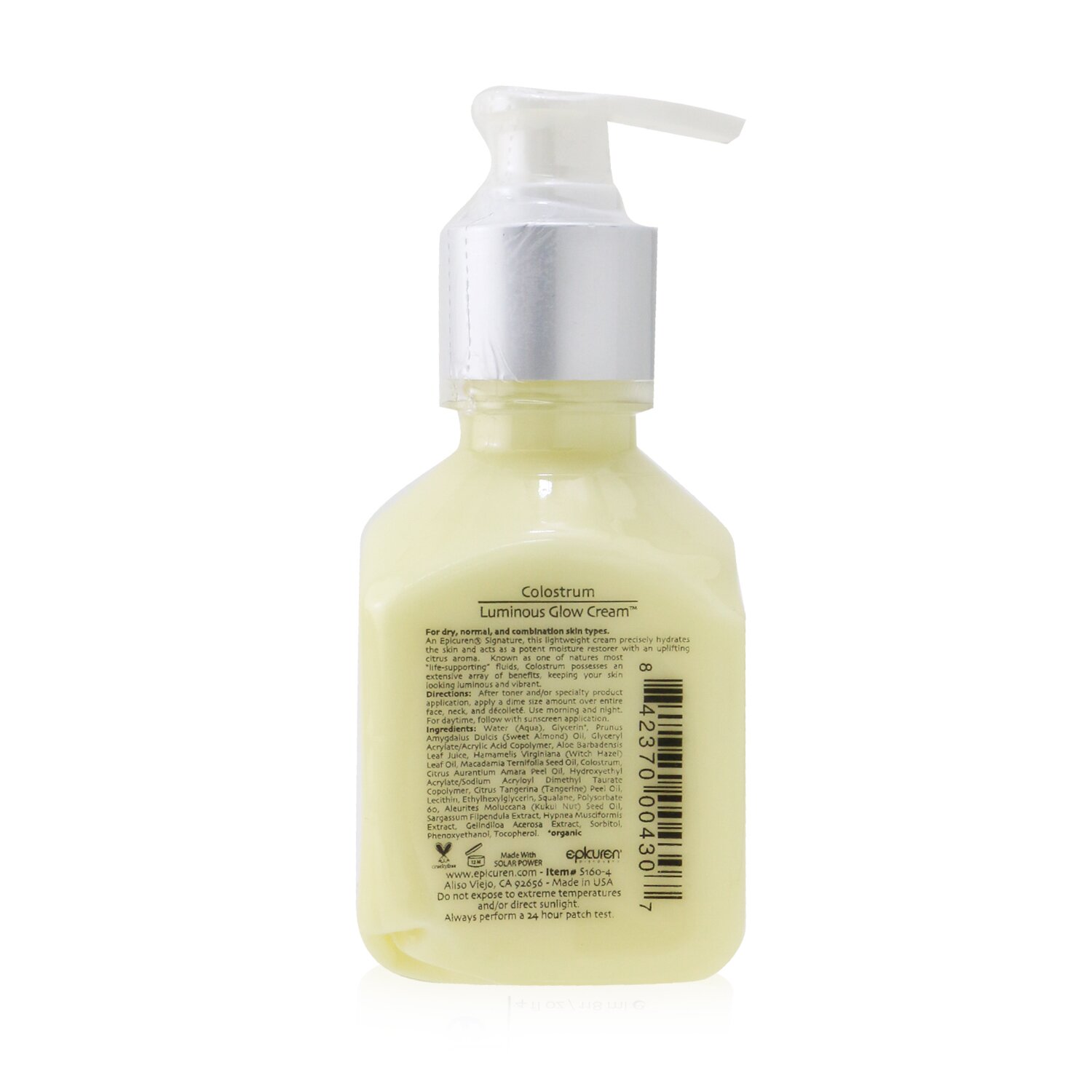 Epicuren Colostrum Luminous Glow Cream - For Dry, Normal & Combination Skin Types (Packaging Slightly Damaged) 118ml/4oz