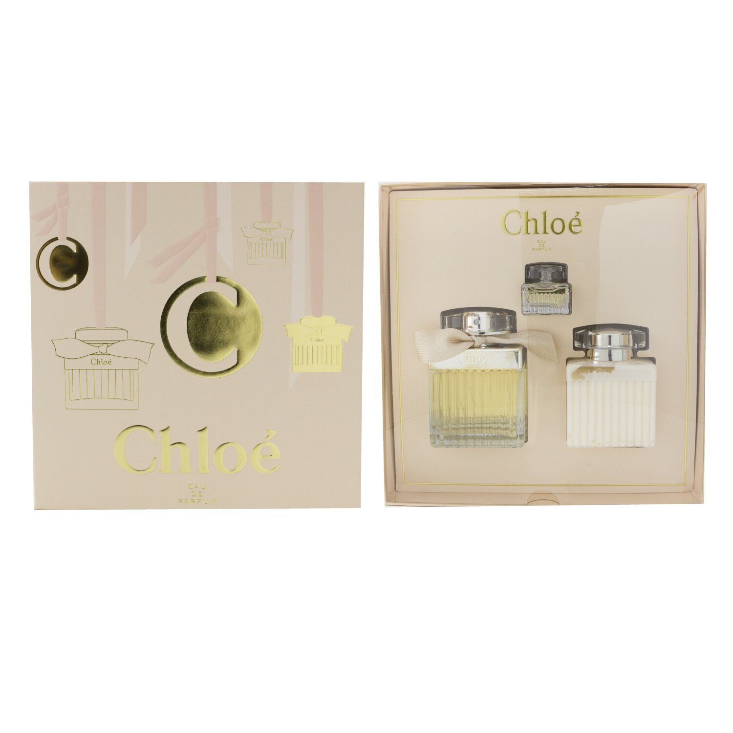 蔻依  Chloe 蔻依香氛套装：香水喷雾 75ml/2.5oz + 香氛身体乳 100ml/3.4oz + 香水 5ml/0.16oz 3pcs