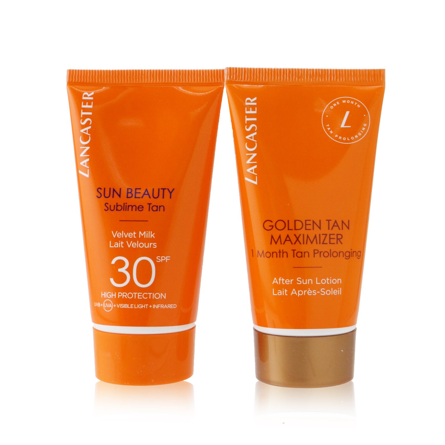 Lancaster Summer Is A State of Mind Set: 1x Sun Beauty Sublime Tan Velvet Milk SPF 30 - 50ml/1.7oz + 1x Golden Tan Maximizer After Sun Lotion - 50ml/1.7oz 2pcs