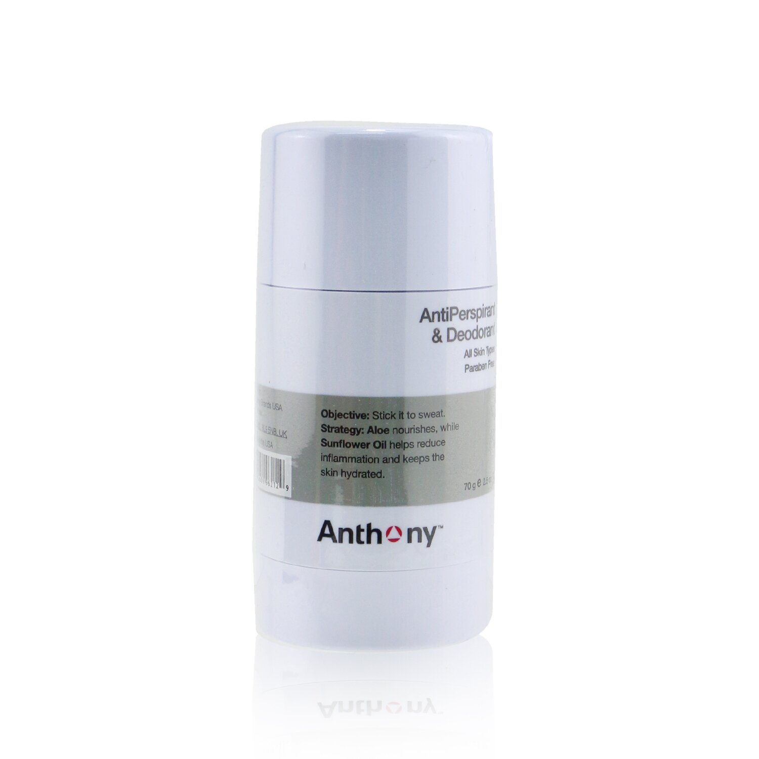 Anthony Antiperspirant & Deodorant - Paraben Free (For All Skin Types) 70g/2.5oz