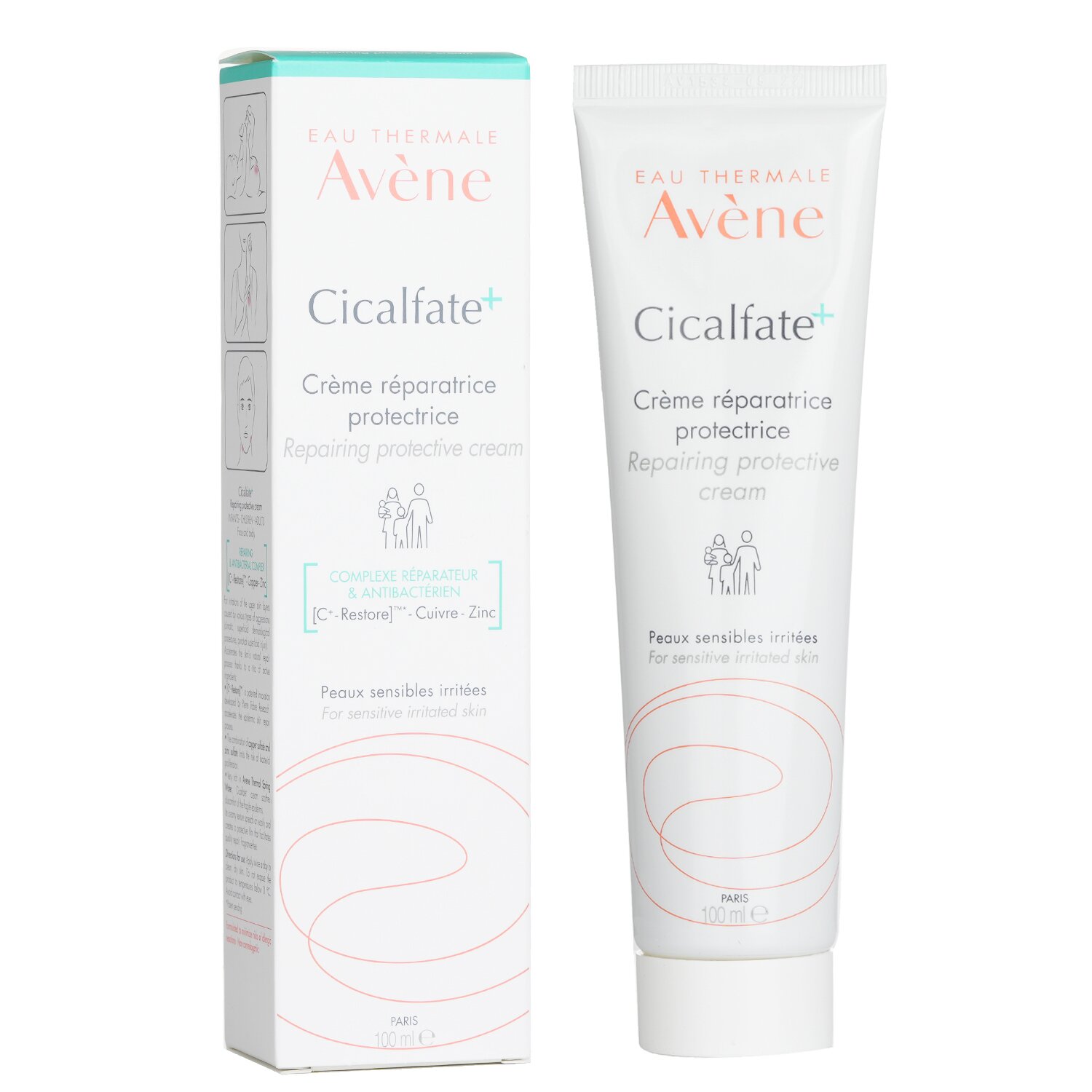 Avene Cicalfate+ Crema Protectora Reparadora - Para Piel Sensible Irritada 100ml/3.3oz