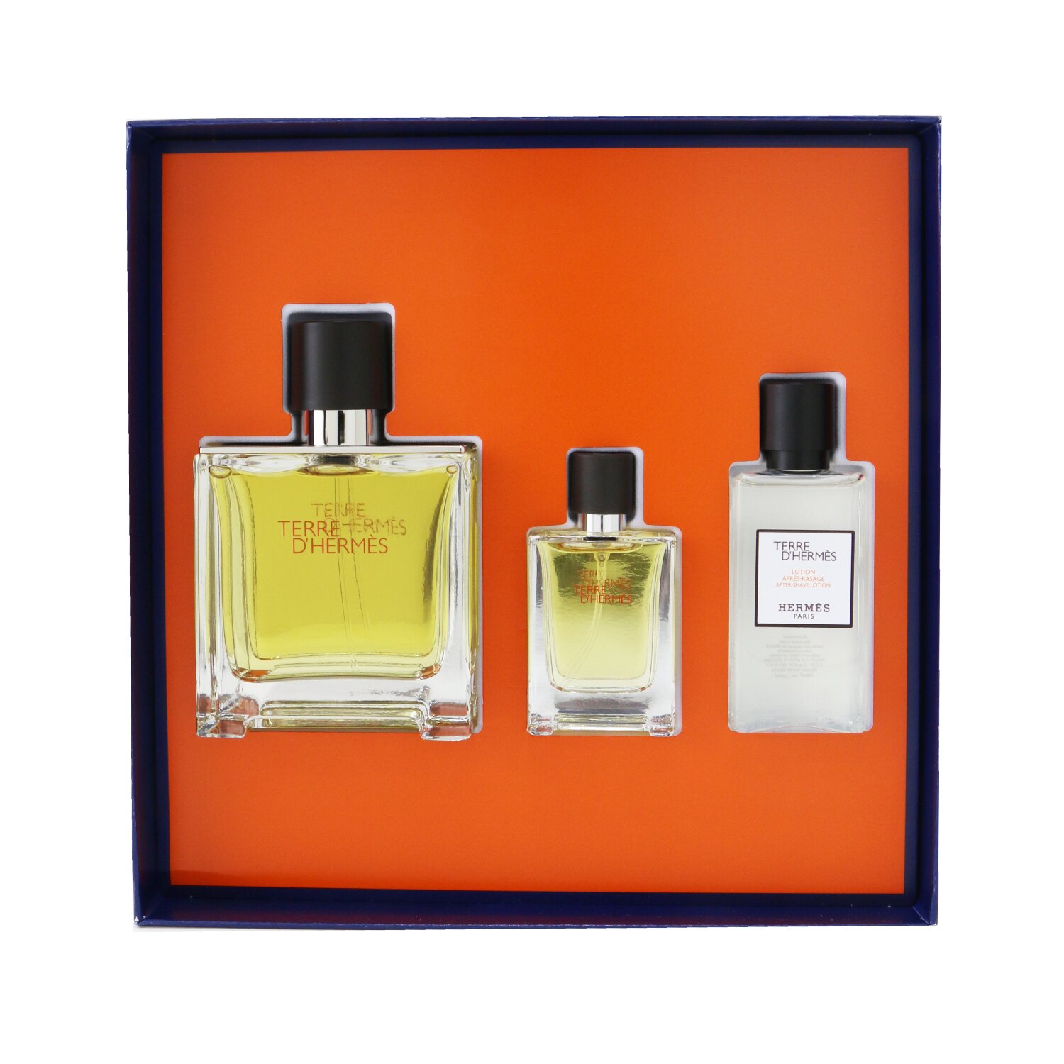 Hermes Terre D'Hermes Coffret: Pure Parfum Spray 75ml/2.5oz + Pure Parfum Spray 12.5ml/0.42oz + After-Shave Lotion 40ml/1.35oz 3pcs