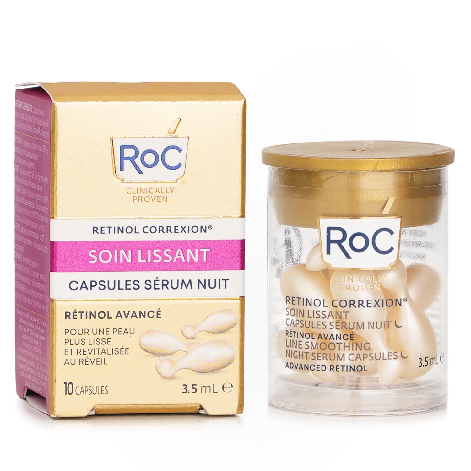 ROC Retinol Correxion Line Smoothing Night Serum Capsules 10x3.5ml/0.12oz