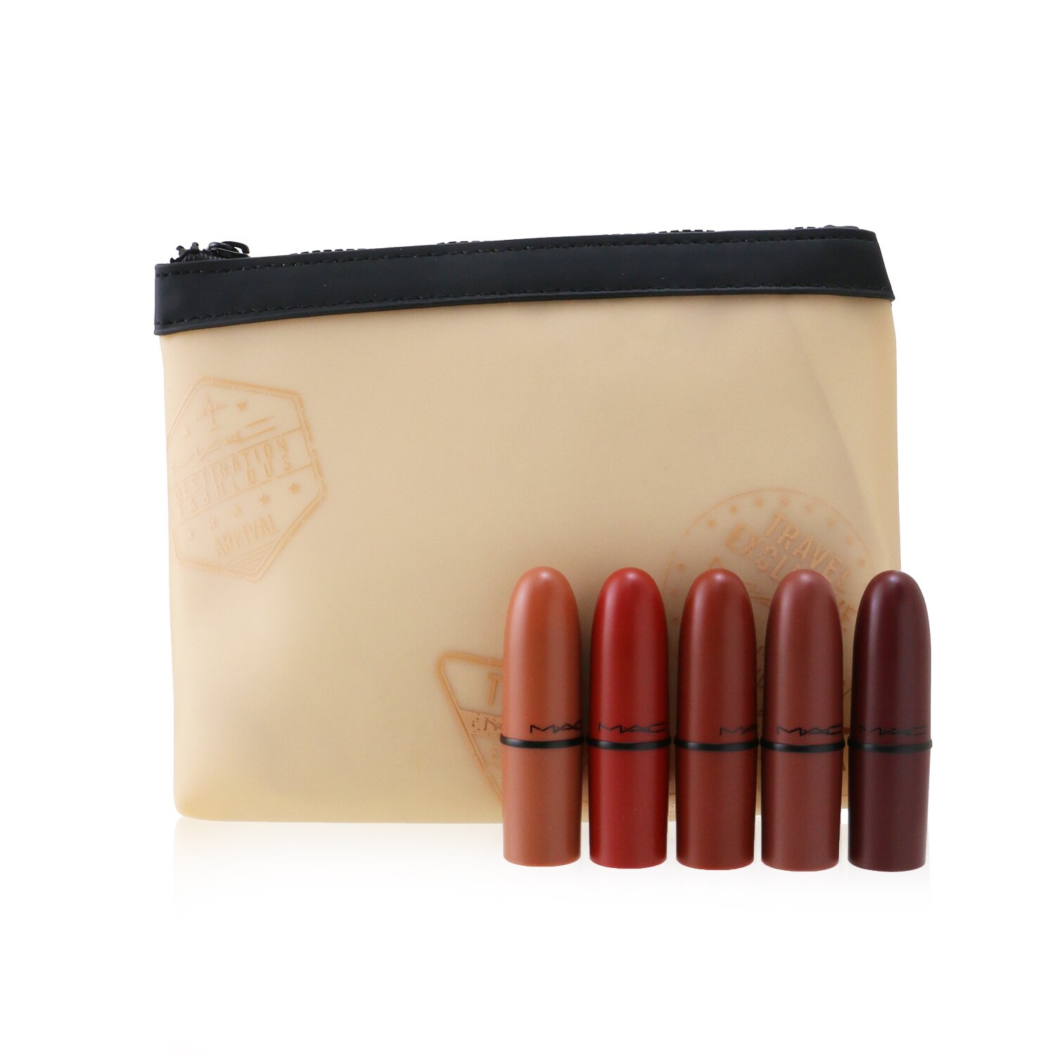 MAC Travel Exclusive Mini Lipsticks Set (5x Mini Lipstick + 1 Bag) 5pcs+1Bag
