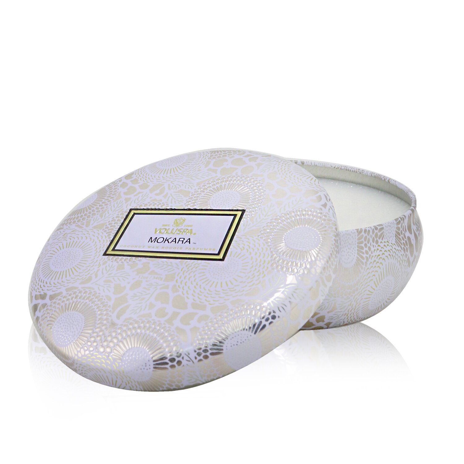 Voluspa Vela de Estaño Decorativa de 3 Mechas - Mokara 340g/12oz