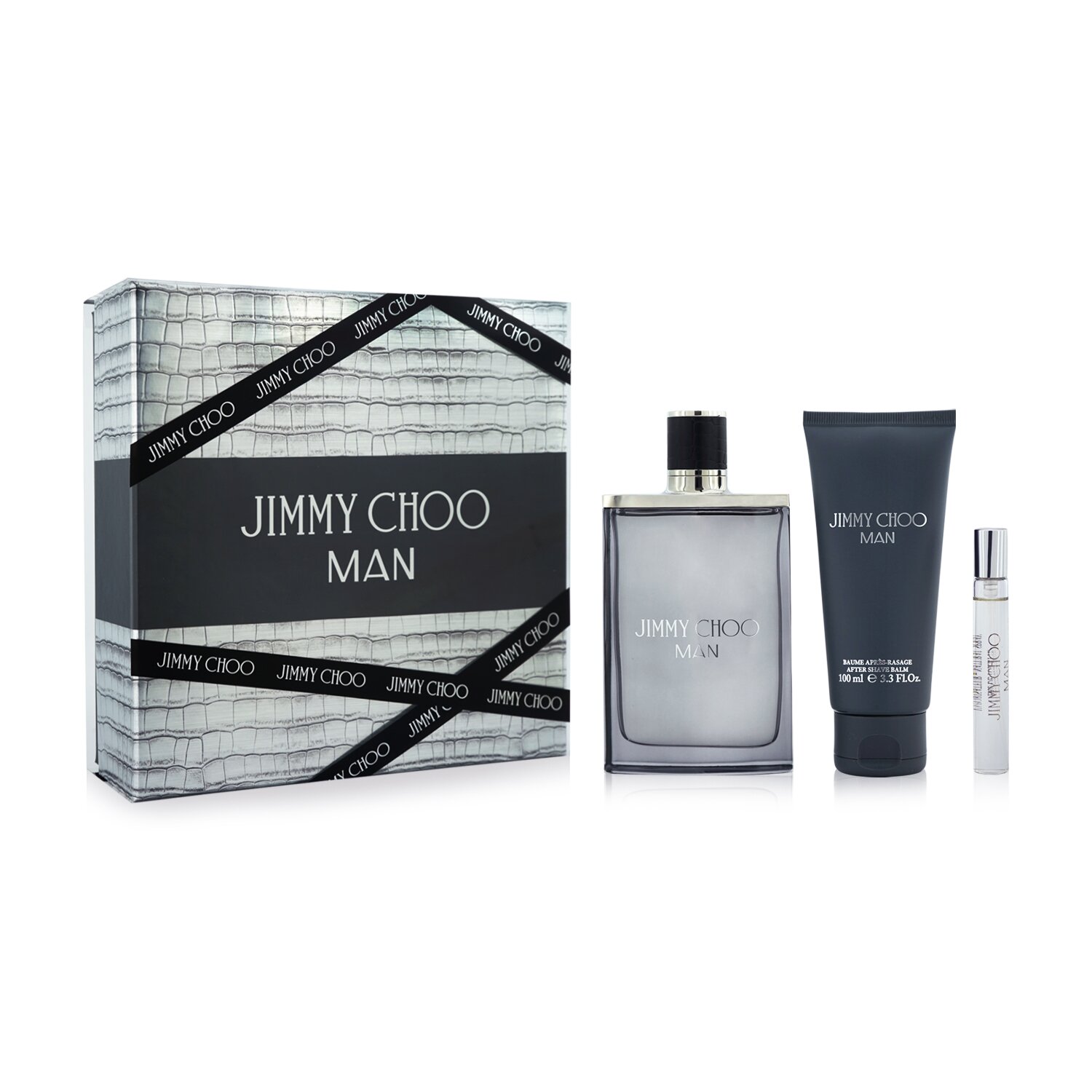 Jimmy Choo Jimmy Choo Coffret: Eau De Toilette Spray 100ml/3.4oz + Eau De Toilette Spray 7.5ml/0.25oz + After Shave Balm 100ml/3.3oz 3pcs