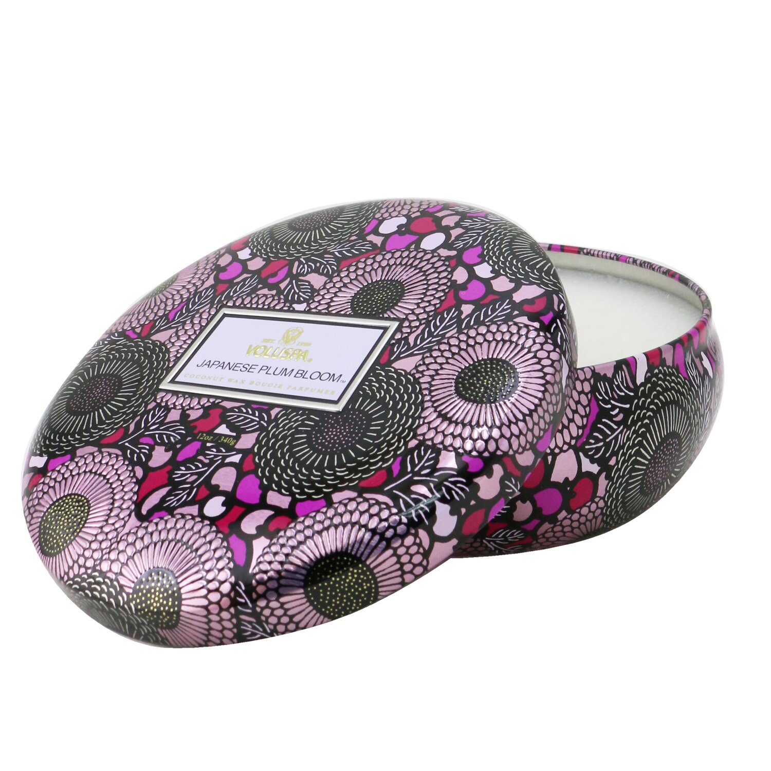 Voluspa Vela de Estaño Decorativa de 3 Mechas - Japanese Plum Bloom 340g/12oz