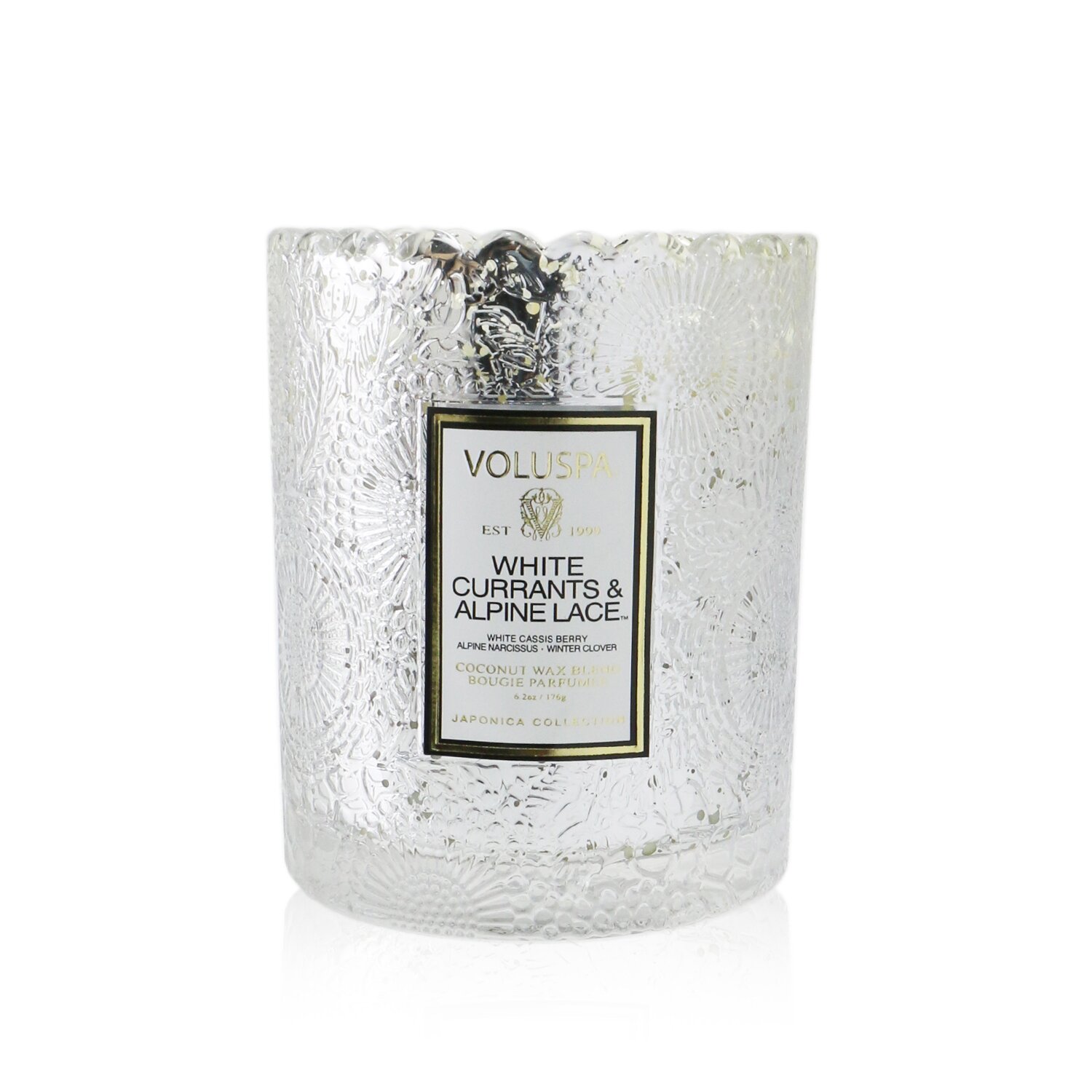 Voluspa Scalloped Edge Candle - White Currants & Alpine Lace 176g/6.2oz