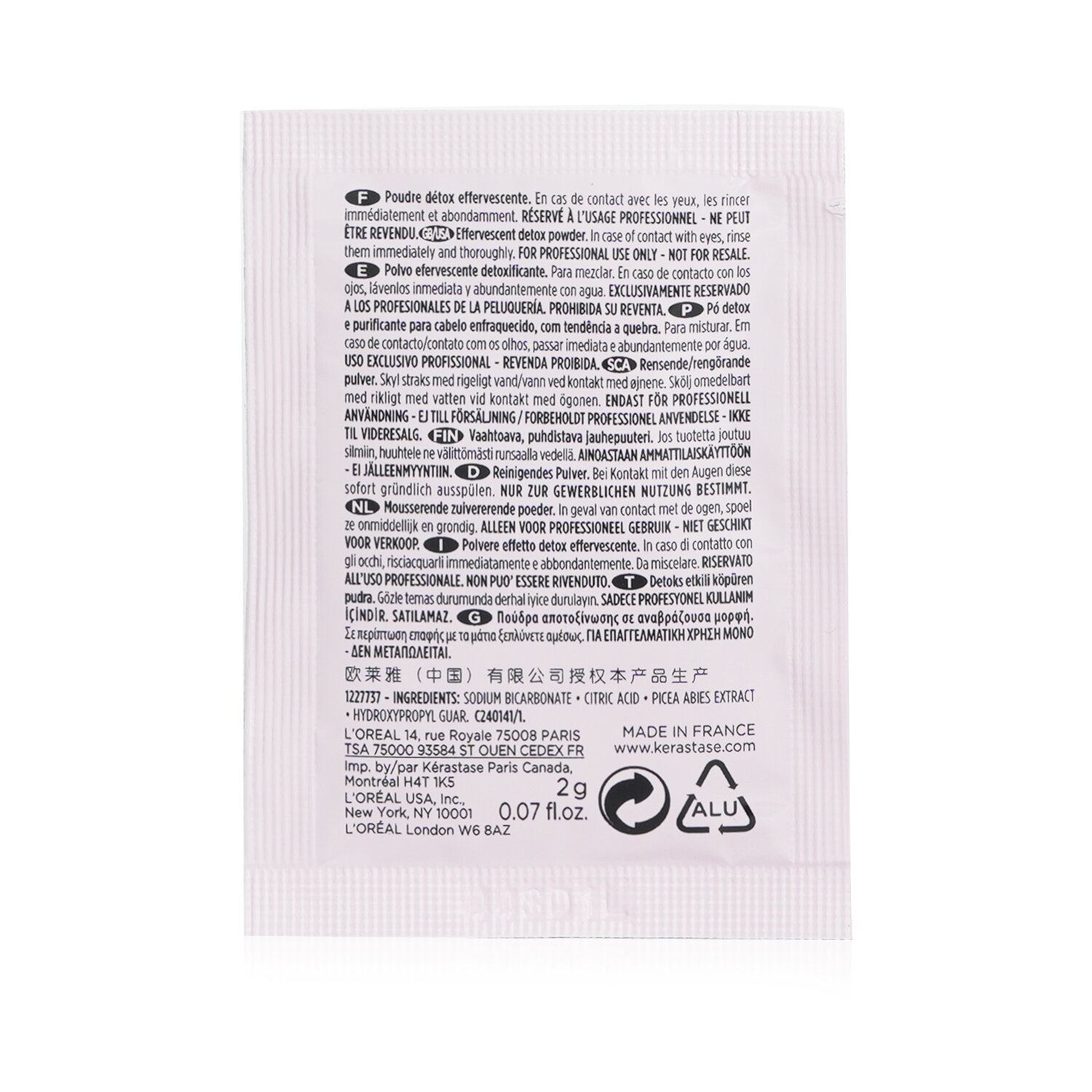 Kerastase Genesis Poudre Détox Hair Bodifying Baking Soda (Effervescent Detox Powder) 30x2g/0.07oz