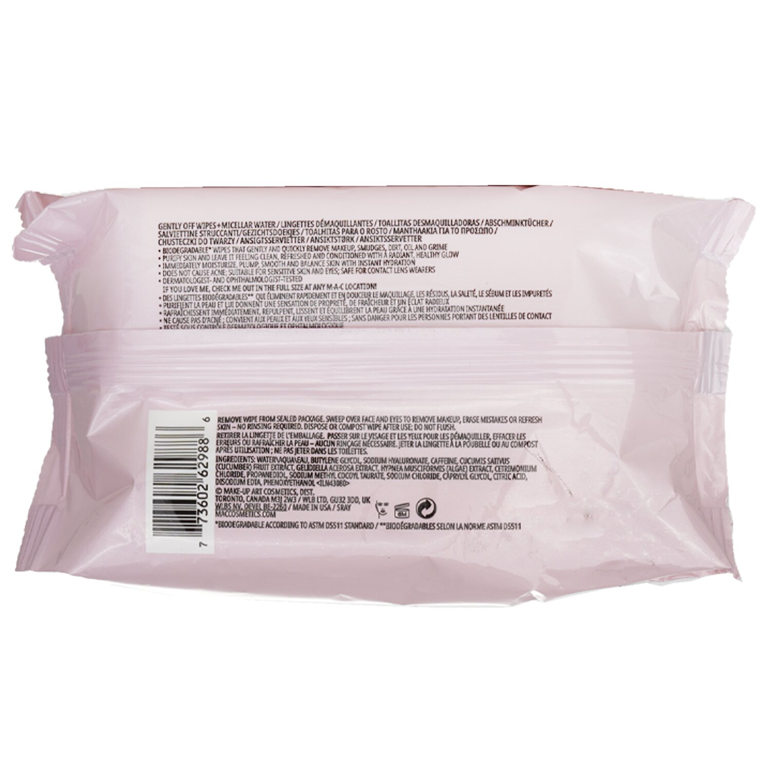 MAC Gently Off Wipes + Micellar Water 30wipes
