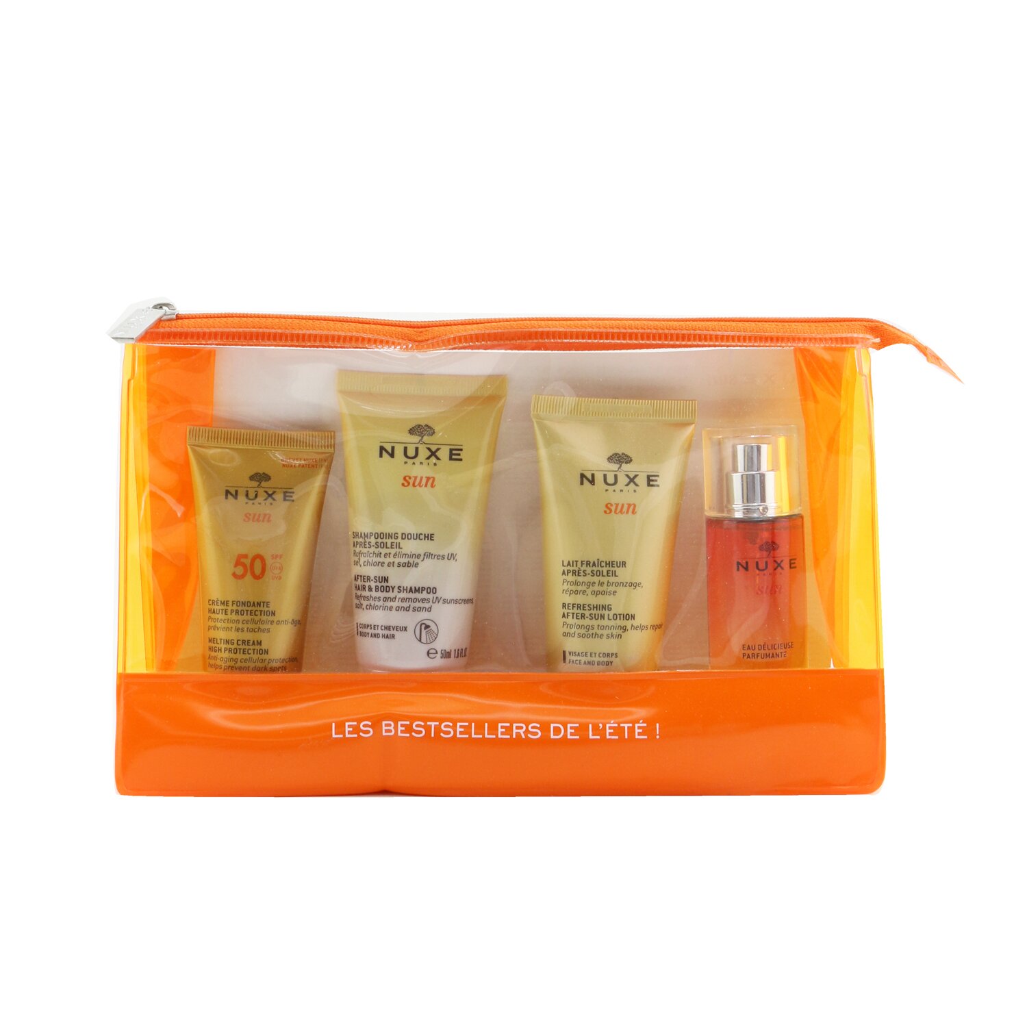 Nuxe Nuxe Sun My Summer Ritual Set: (Face Cream SPF50 30ml + Hair & Body Shampoo 50ml + After-Sun Lotion 50ml + Fragrant Water 30ml) 4pcs