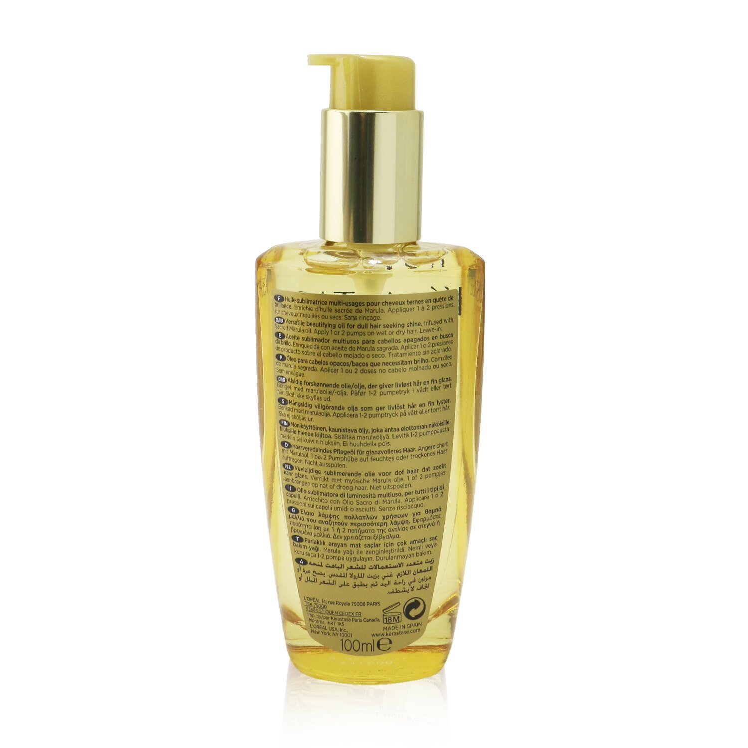 Kerastase Elixir Ultime L'Huile Originale Versatile Beautifying Oil - Dull Hair (Box Slightly Damaged) 100ml/3.4oz
