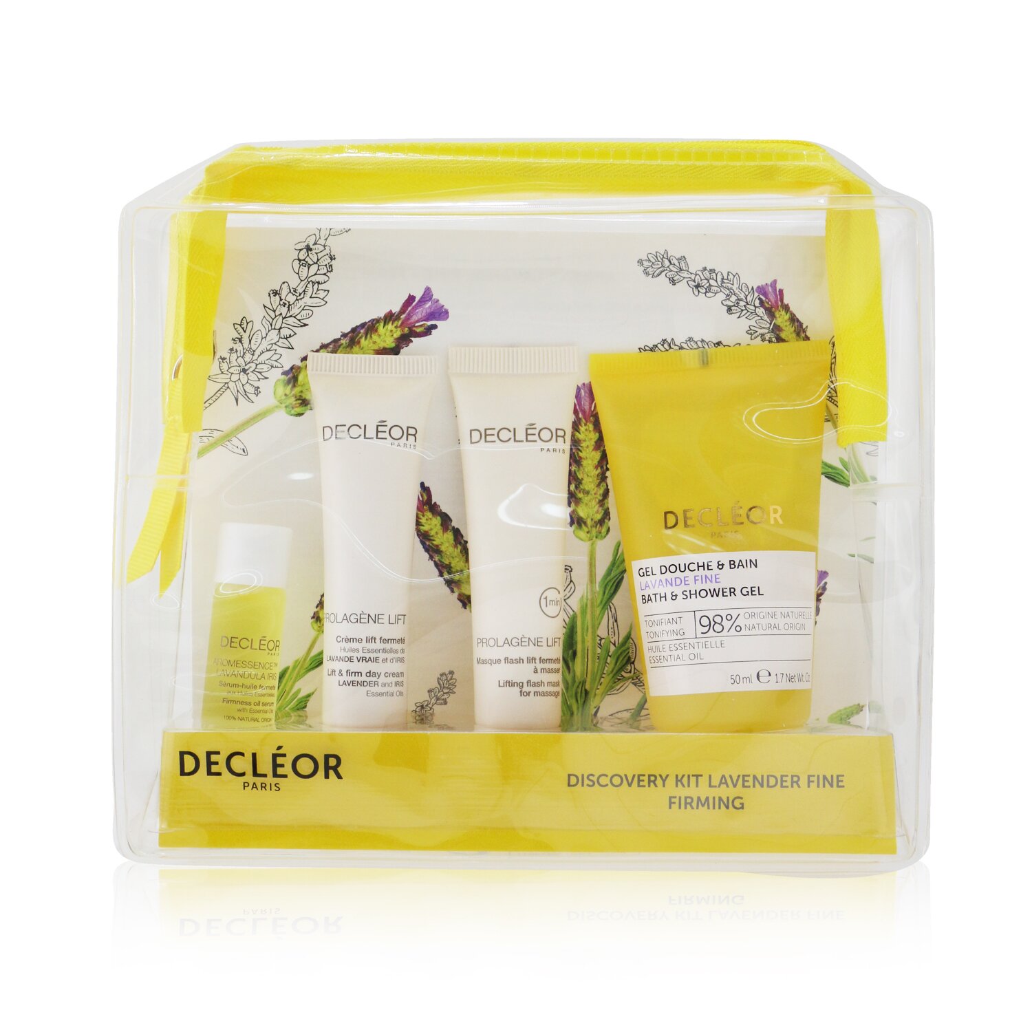 Decleor Lavende Fine Firming Discovery Kit: Oil Serum 5ml+ Day Cream 15ml+ Flash Mask 15ml+ Bath & Shower Gel 50ml 4pcs