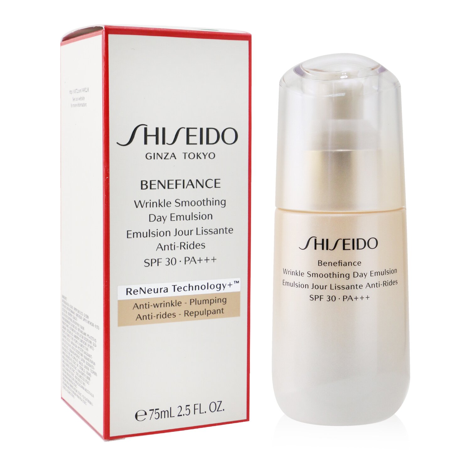 Shiseido Benefiance Wrinkle Smoothing Day Emulsion SPF 30 PA+++ 75ml/2.5oz