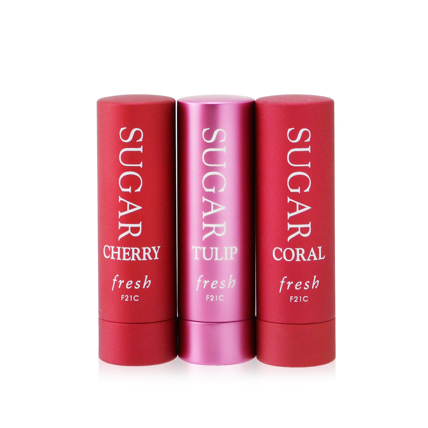Fresh Blushing Lip Beauties Set: 3x Mini Sugar Lip Treatment SPF 15 2.2g (#Tulip + #Coral + #Cherry) 3x2.2g/0.07oz