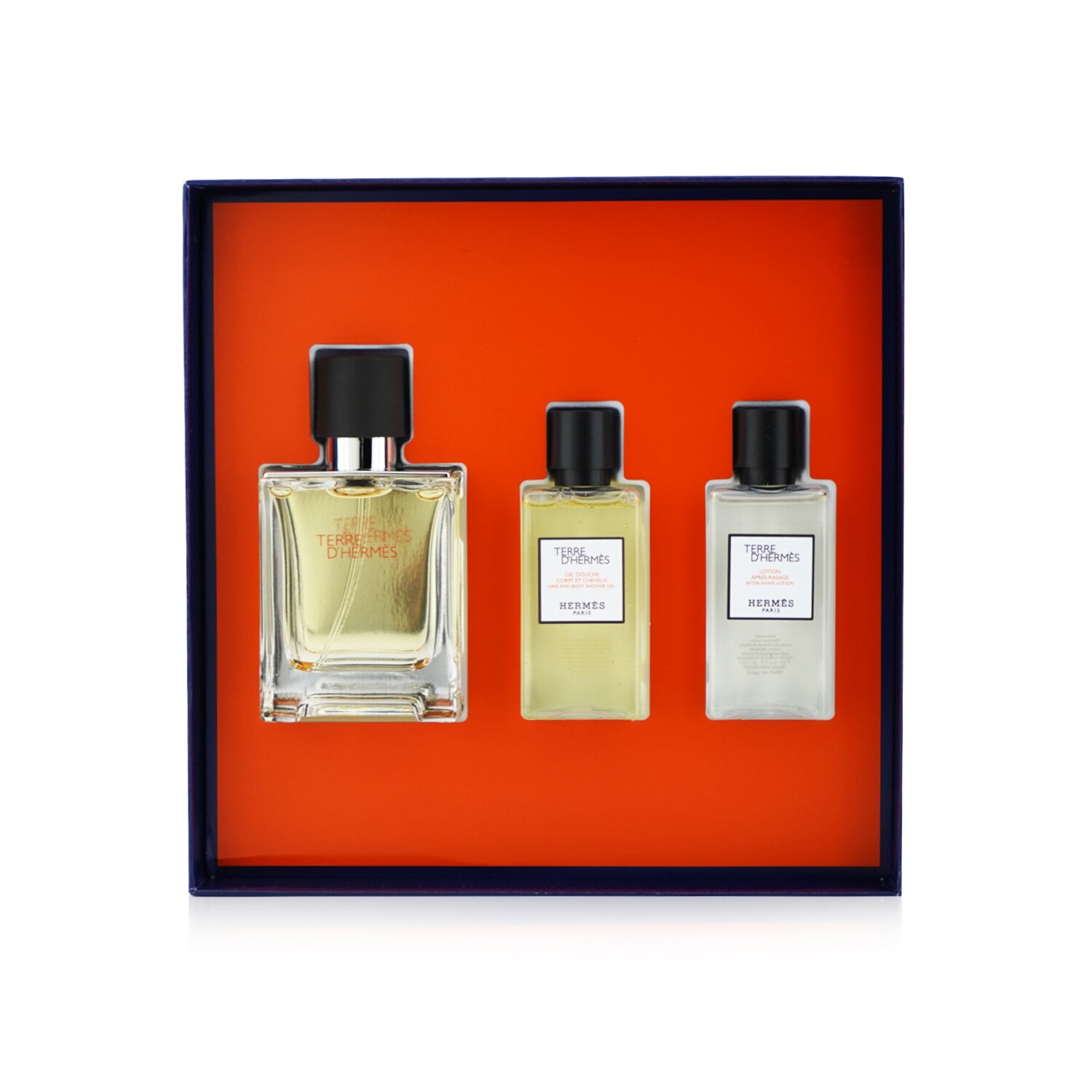 Hermes Terre D'Hermes Набор: Туалетная Вода Спрей 50мл/1.6унц + Гель для Душа для Тела и Волос 40мл/1.35унц + Лосьон после Бритья 40мл/1.35унц 3pcs