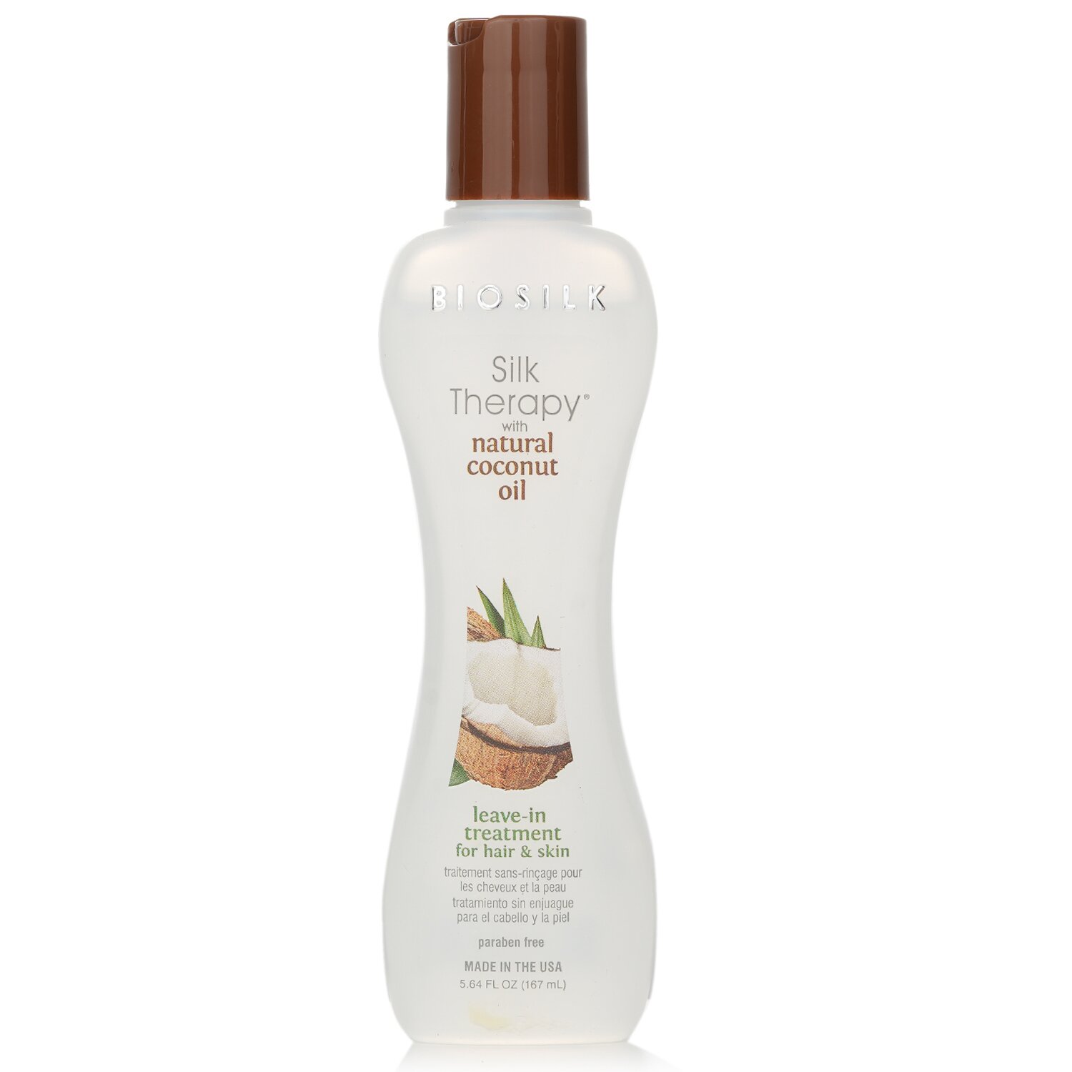 BioSilk Silk Therapy with Coconut Oil Tratamiento Sin Enjuague (Para Cabello & Piel) 167ml/5.64oz
