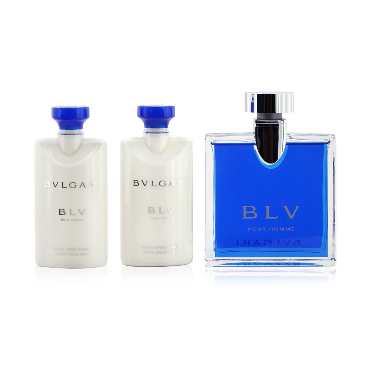 Bvlgari Blv Coffret: Eau De Toilette Spray 100ml/3.4oz + 2x After Shave Balm 75ml/2.5oz + Pouch 3pcs+Pouch