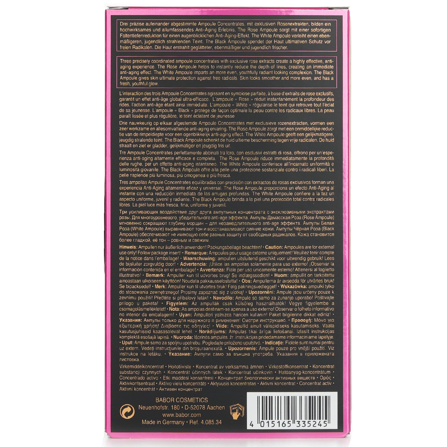 Babor Ampoule Concentrates Grand Cru (2x The Rose + 3x The White + 2x The Black) 7x2ml/0.06oz