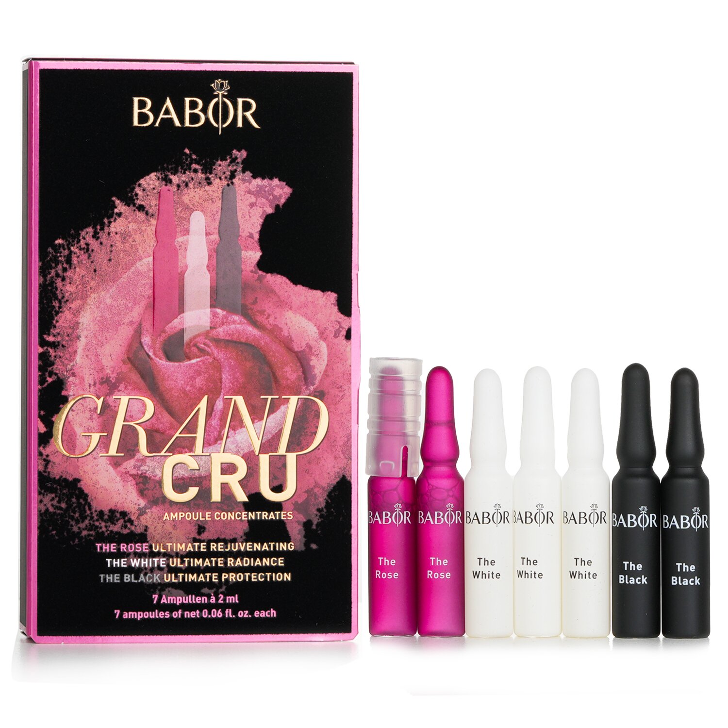 Babor Ampoule Concentrates Grand Cru (2x The Rose + 3x The White + 2x The Black) 7x2ml/0.06oz