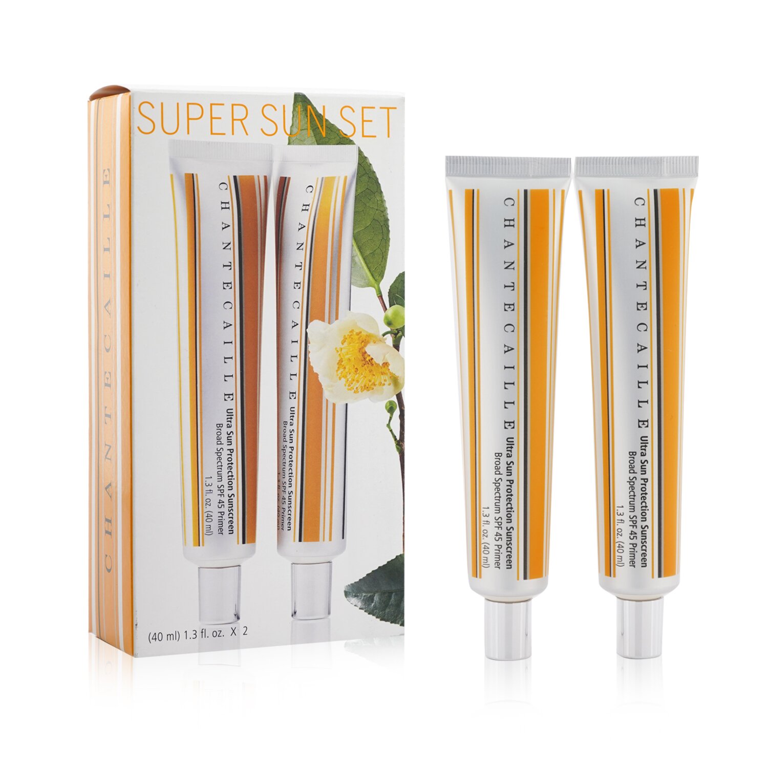 Chantecaille Super Sun Set: 2x Ultra Sun Protection Sunscreen SPF 45 Primer 40ml/1.3oz 2pcs