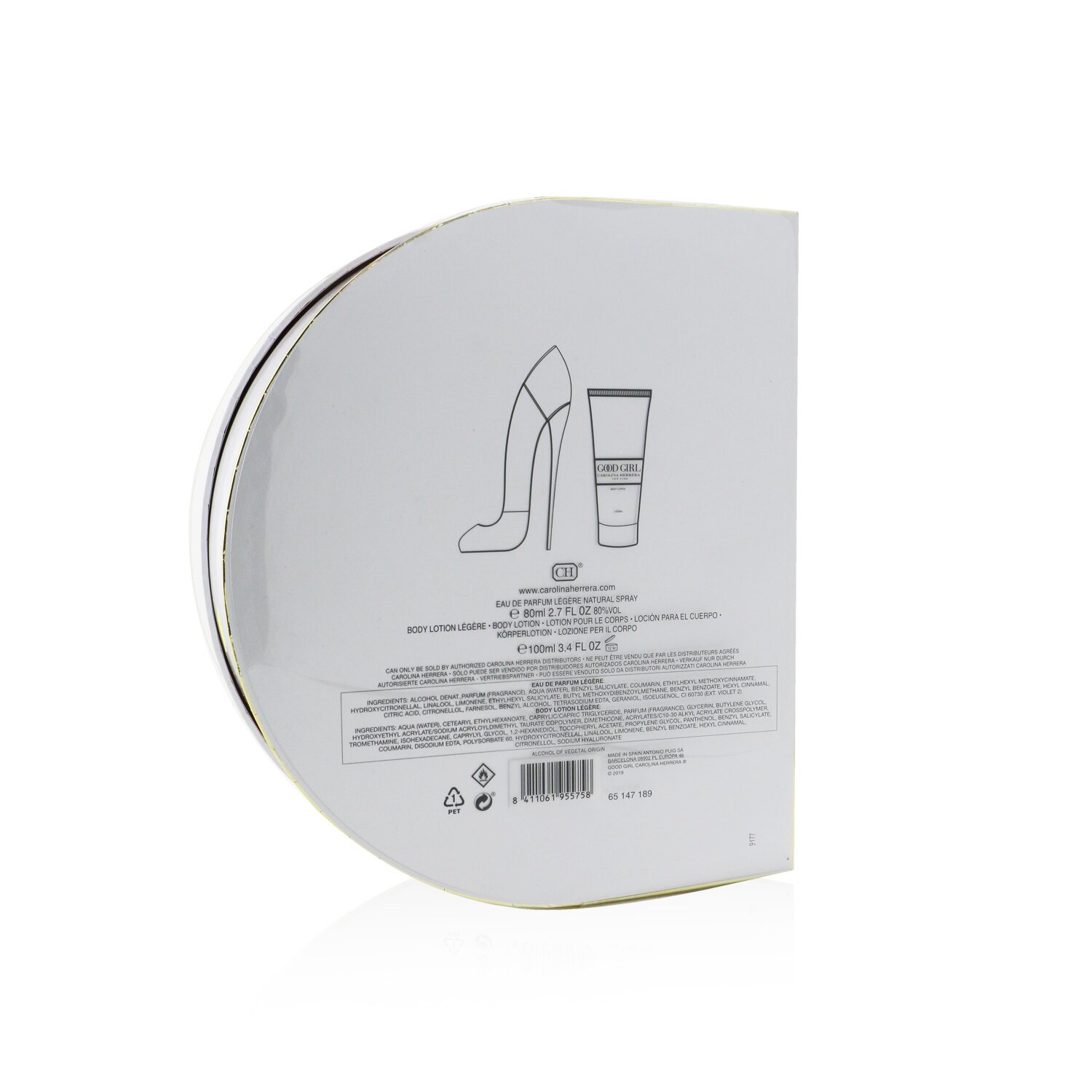 Carolina Herrera Good Girl Coffret: Eau De Parfum Legere Spray 80ml/2.7oz + Body Lotion 100ml/3.4oz 2pcs