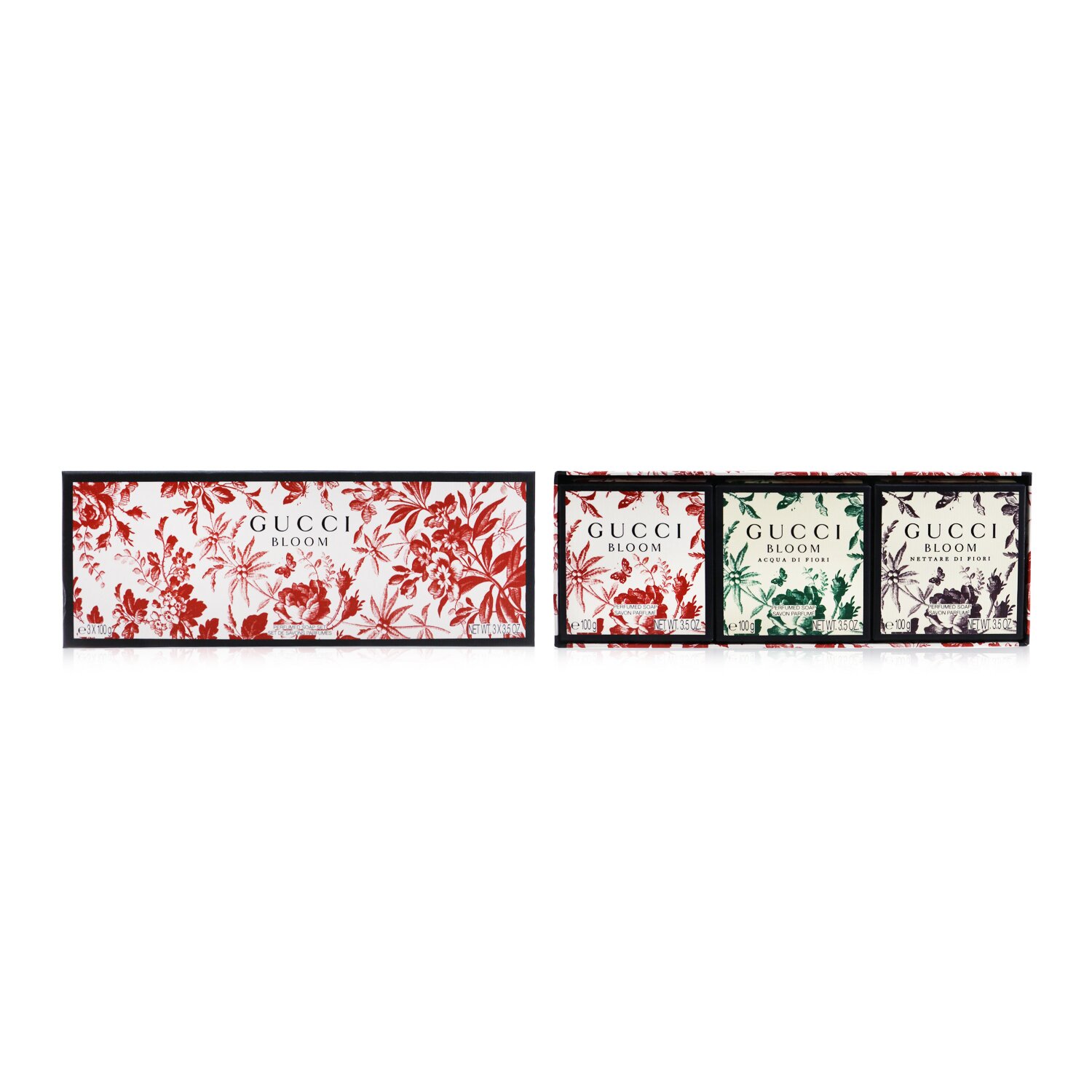Gucci Bloom Perfumed Soap Coffret: Bloom + Bloom Acqua Di Fiori + Bloom Nettare Di Fiori 3x100g/3.5oz