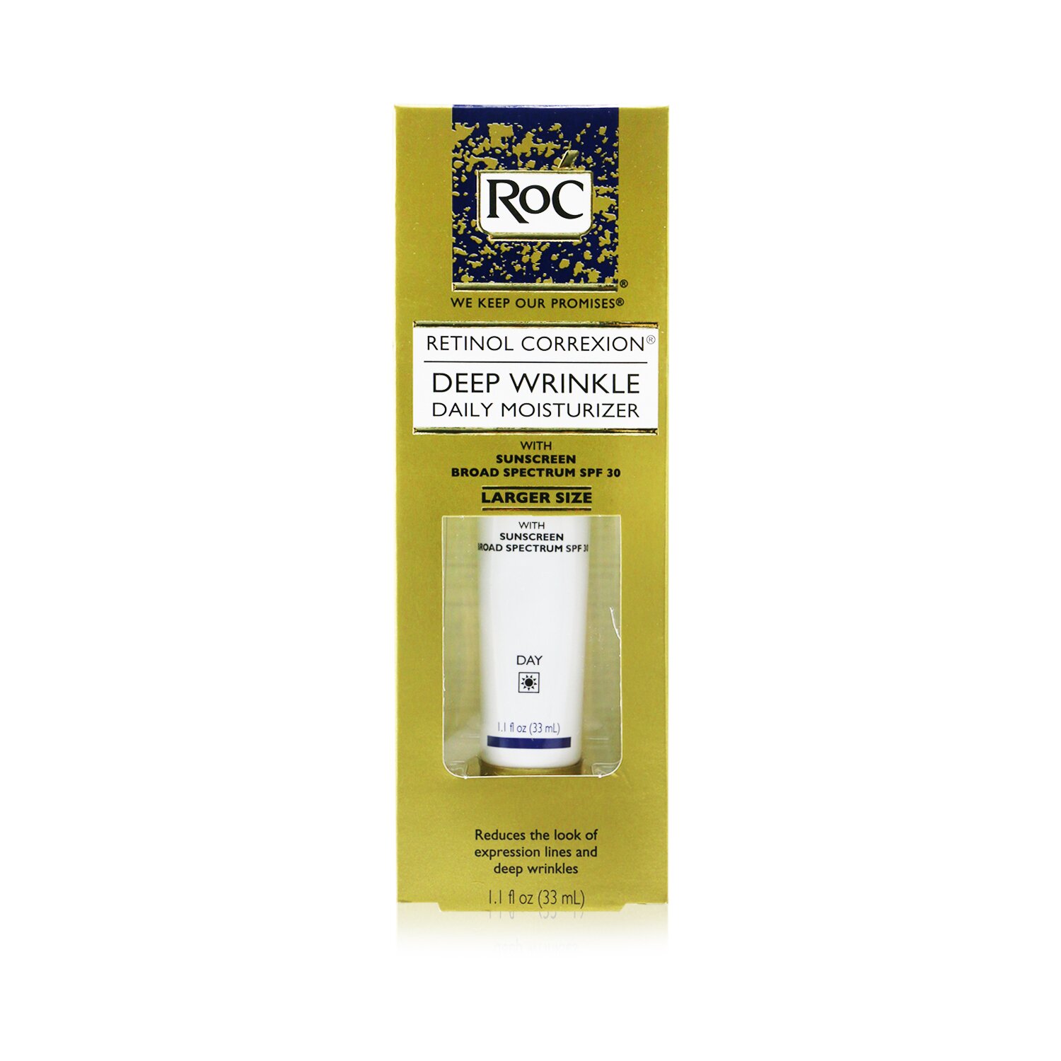 ROC Retinol Correxion Deep Wrinkle Daily Moisturizer With Sunscreen Broad Spectrum SPF 30 33ml/1.1oz