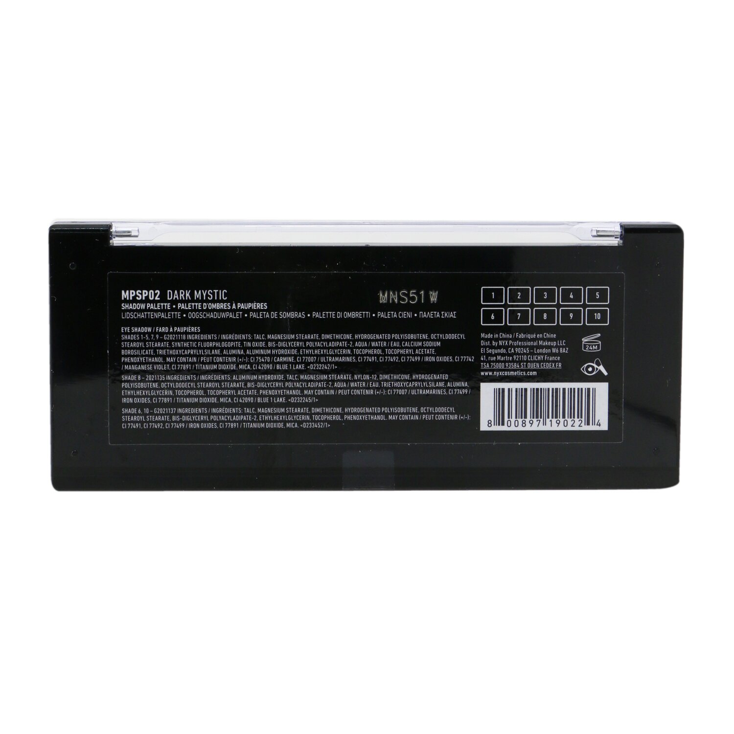 NYX Mystic Petals Shadow Palette (10x Eyeshadow) 10x0.8g/0.02oz