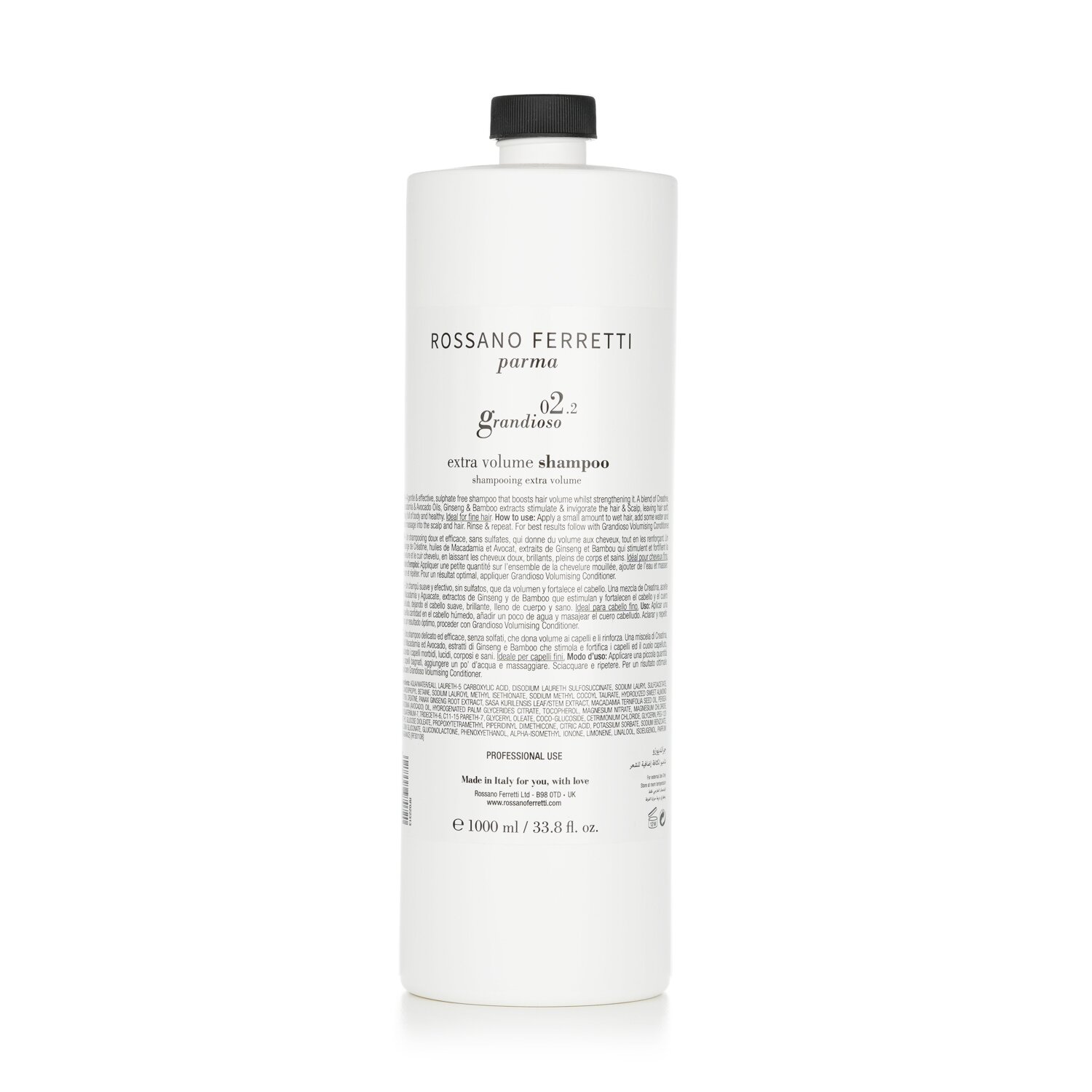 Rossano Ferretti Parma Grandioso 02.2 Extra Volume Shampoo (Salon Product) 1000ml/33.8oz