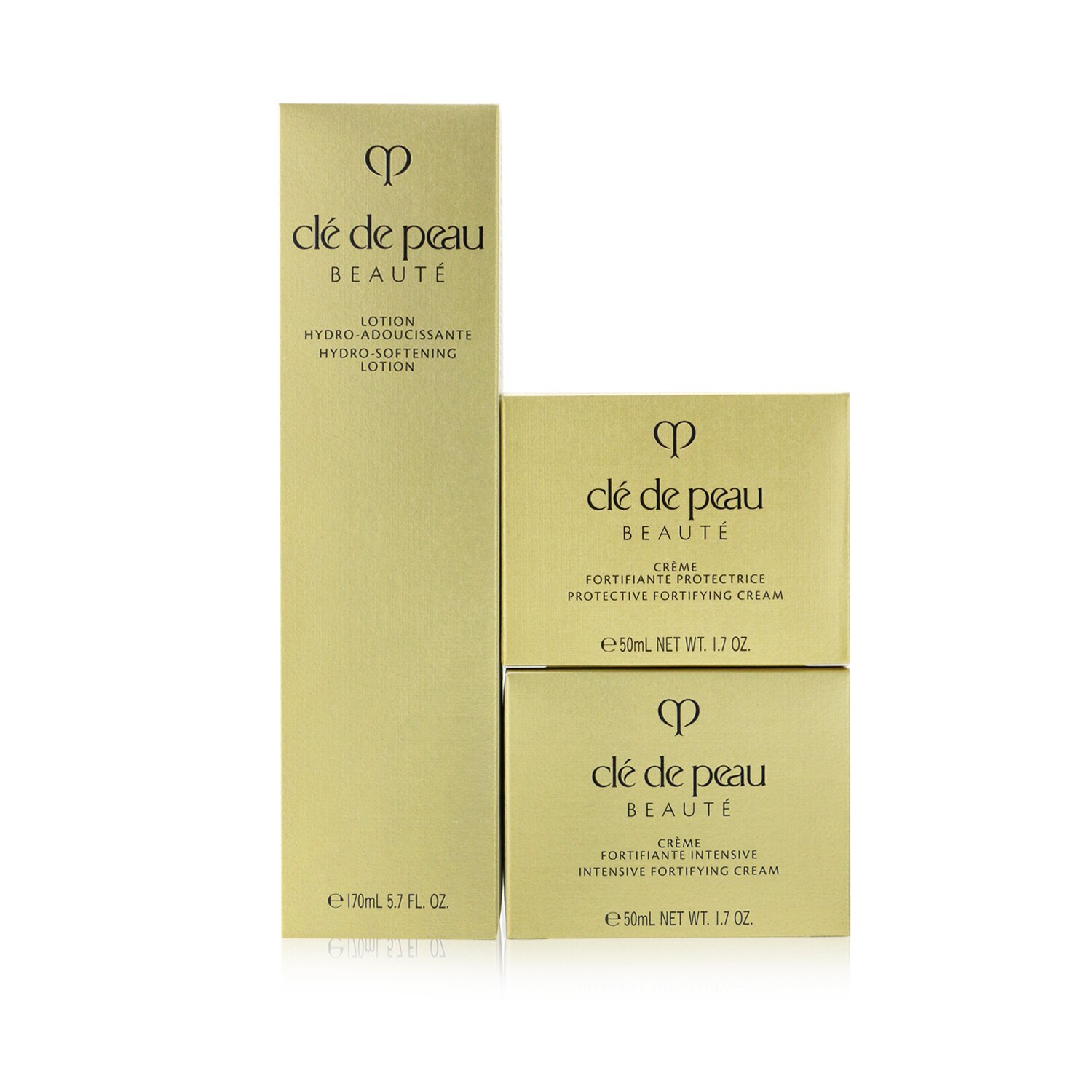 Cle De Peau Bộ kem chăm sóc hàng ngày cơ bản: Kem dưỡng da làm mềm da N + Kem tăng cường bảo vệ N SPF 25+ Kem tăng cường chuyên sâu N 3pcs