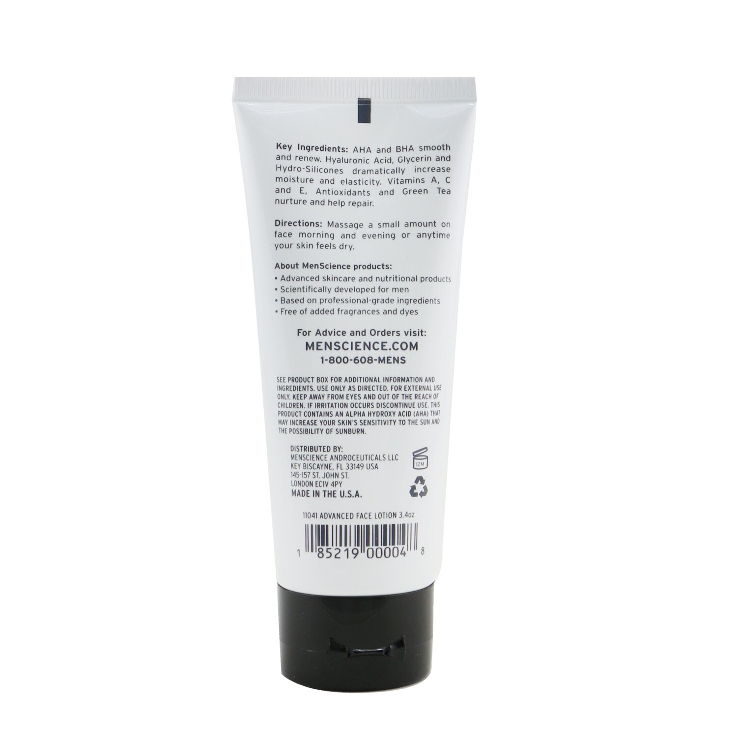 Menscience Advanced Face Lotion (Box Slightly Damaged) 100ml/3.4oz