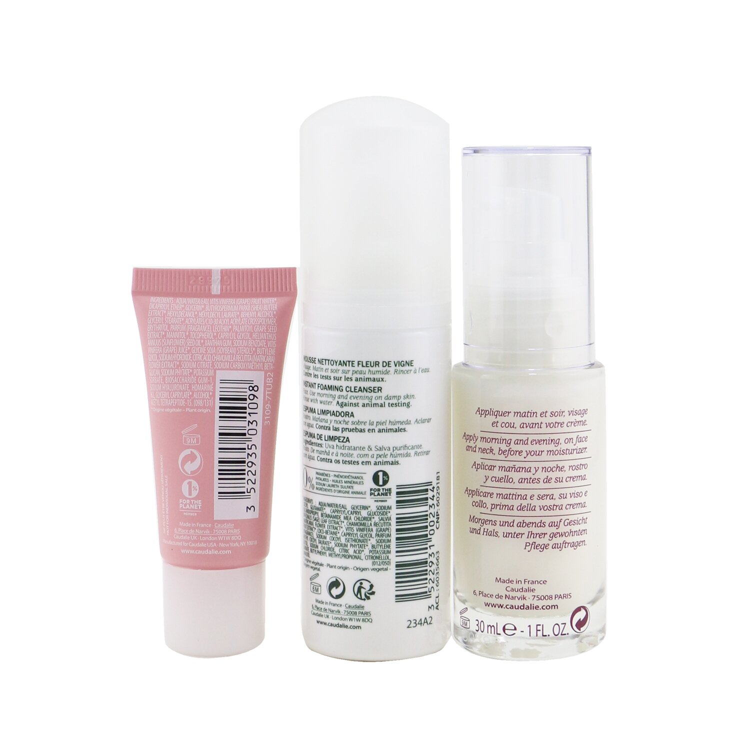 Caudalie Vinosource S.O.S Hydration Set: S.O.S Thirst-Quenching Serum 30ml+ Instant Foaming Cleanser 50ml+ Moisturizing Sorbet 15ml 3pcs