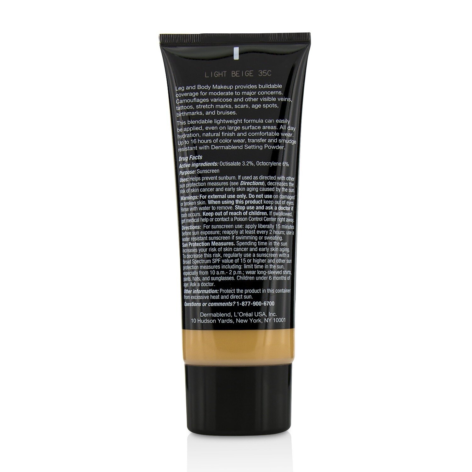 Dermablend Leg and Body Make Up Buildable Liquid Body Foundation Sunscreen Broad Spectrum SPF 25 100ml/3.4oz