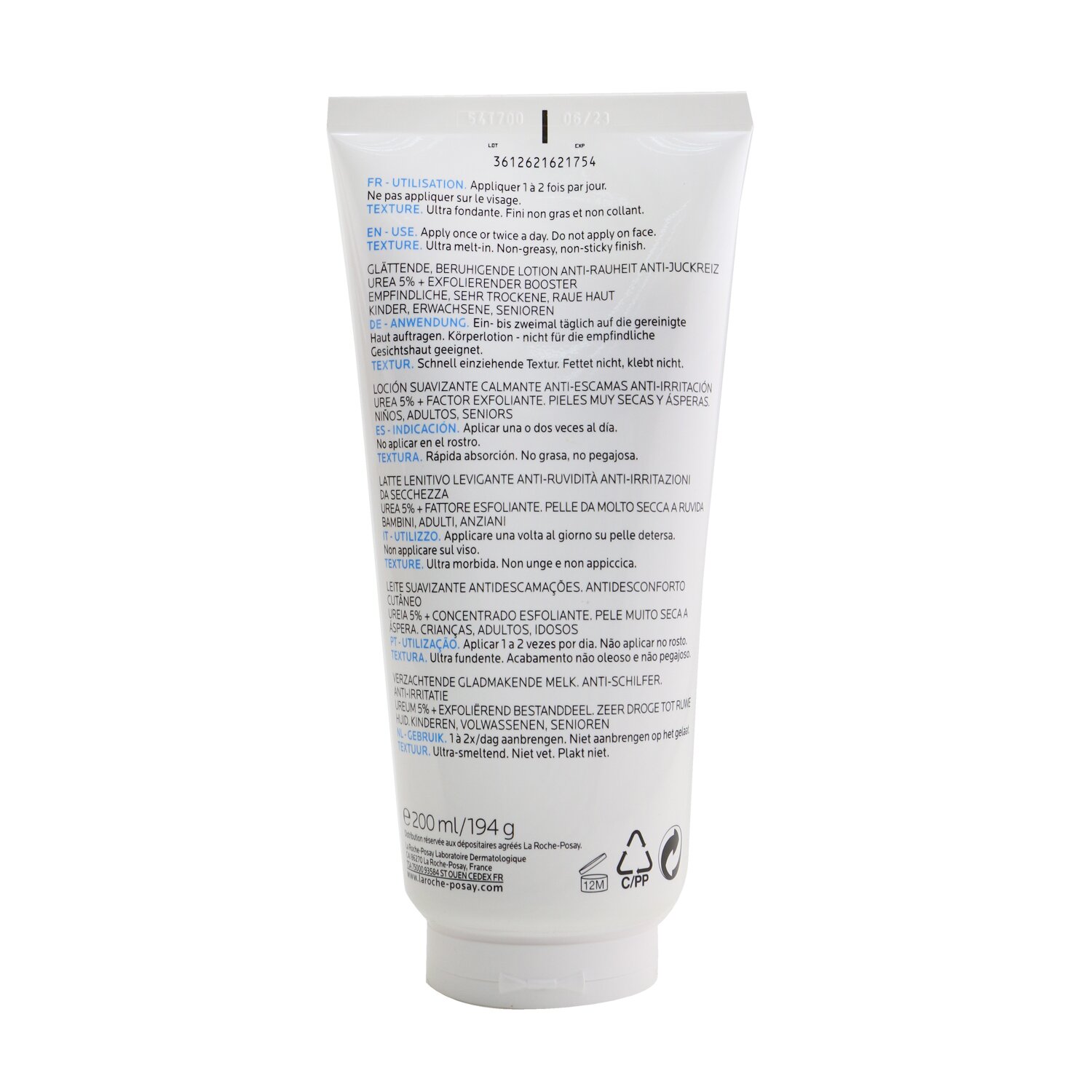 La Roche Posay Lipikar Lait Urea 5+ Smoothing Soothing Lotion (Anti-Flaking & Anti-Irritation) 200ml/6.6oz