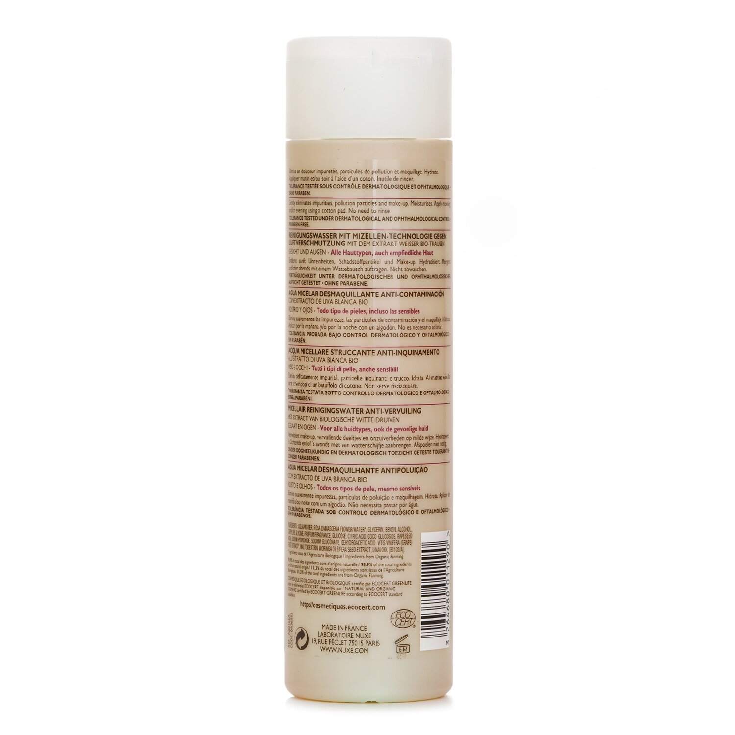 Nuxe Bio Beaute by Nuxe Agua Limpiadora Micelar Anti-Contaminación 200ml/6.7oz