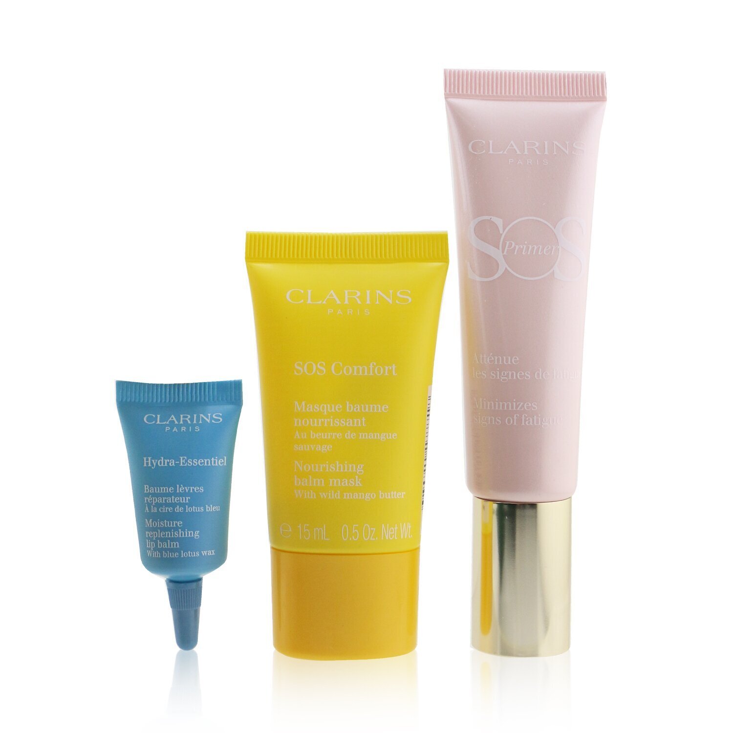 Clarins SOS Beaute Set (1x Primer 30ml + 1x Mask 15ml + 1x Lip Balm 3ml) 3pcs