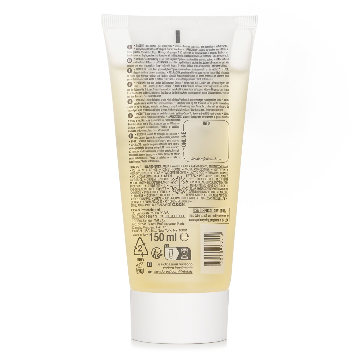 L'Oreal Professionnel Tecni.Art Bouncy & Tender (Defined Curls, 72H Anti-Humidity*/ Frizz* Soft Touch - Force 2) 150ml/5.1oz