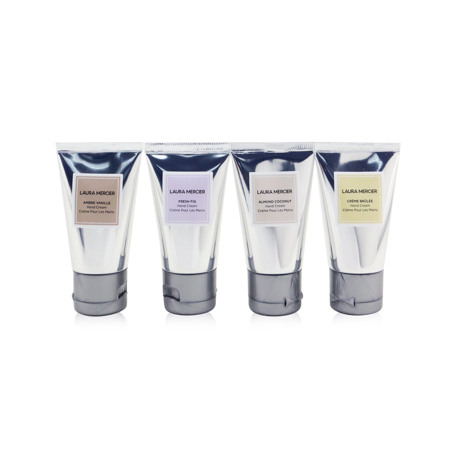 Laura Mercier Hand Cream Quartet Set: Fresh Fig + Almond Coconut + Ambre Vanille + Creme Brulee Hand Cream - 4x30g/1oz 4x30g/1oz