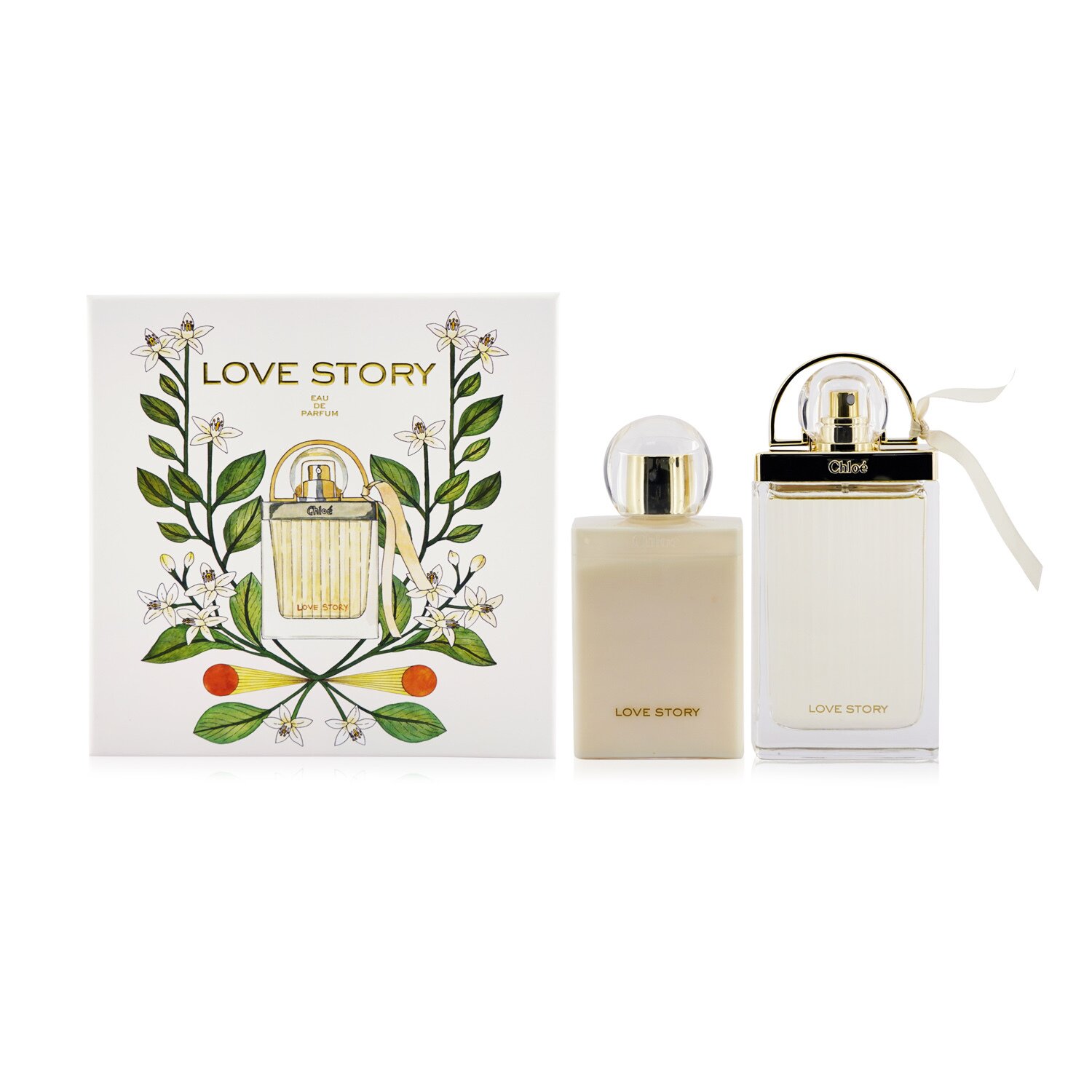 Chloe Love Story Coffret: Eau De Parfum Spray 75ml/2.5oz + Loción Corporal Perfumada 100ml/3.4oz 2pcs