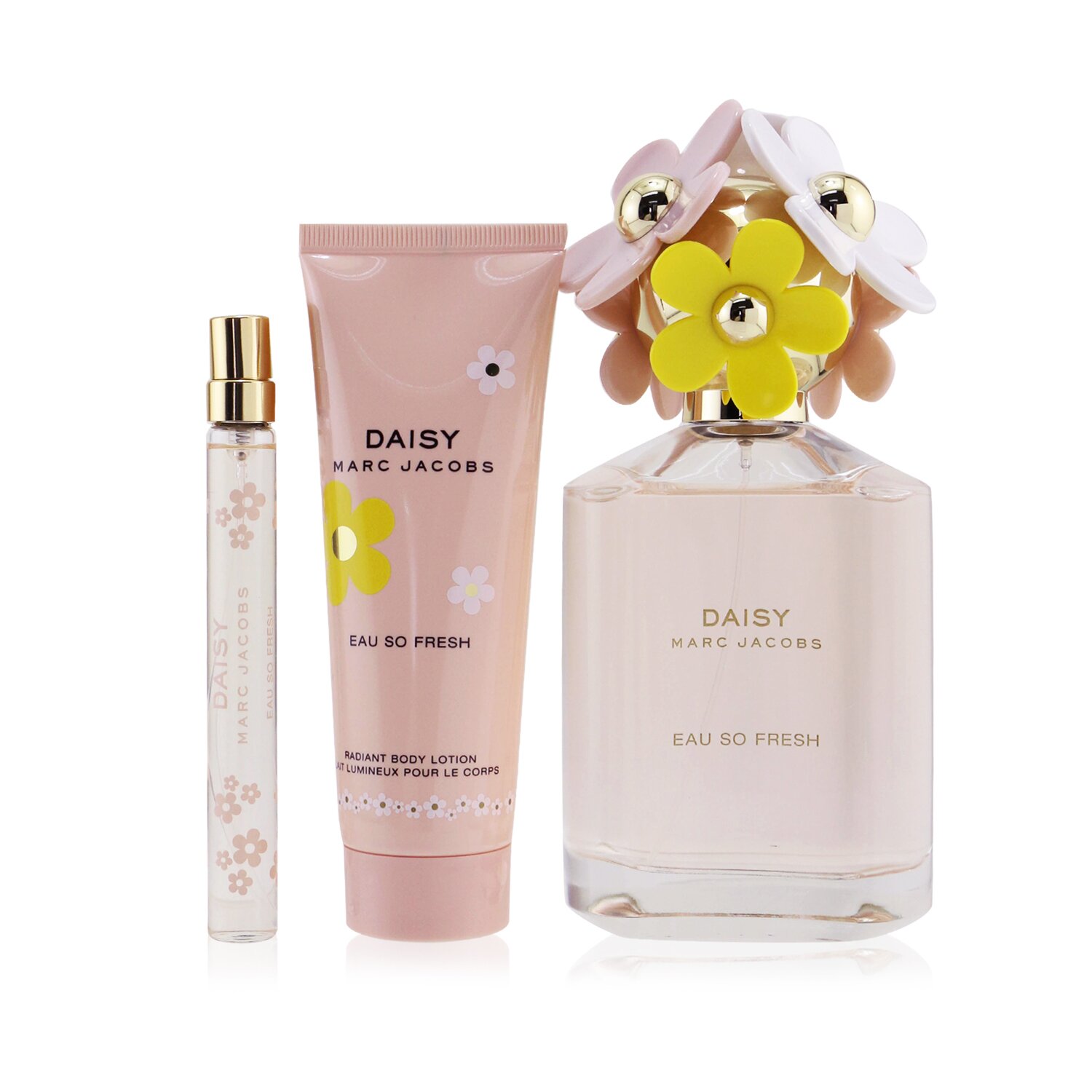Marc Jacobs Daisy Eau So Fresh Coffret: Eau De Toilette Spray 125ml/4.2oz + Radiant Body Lotion 75ml/2.5oz + Eau De Toilette Spray 10ml/0.33oz 3pcs