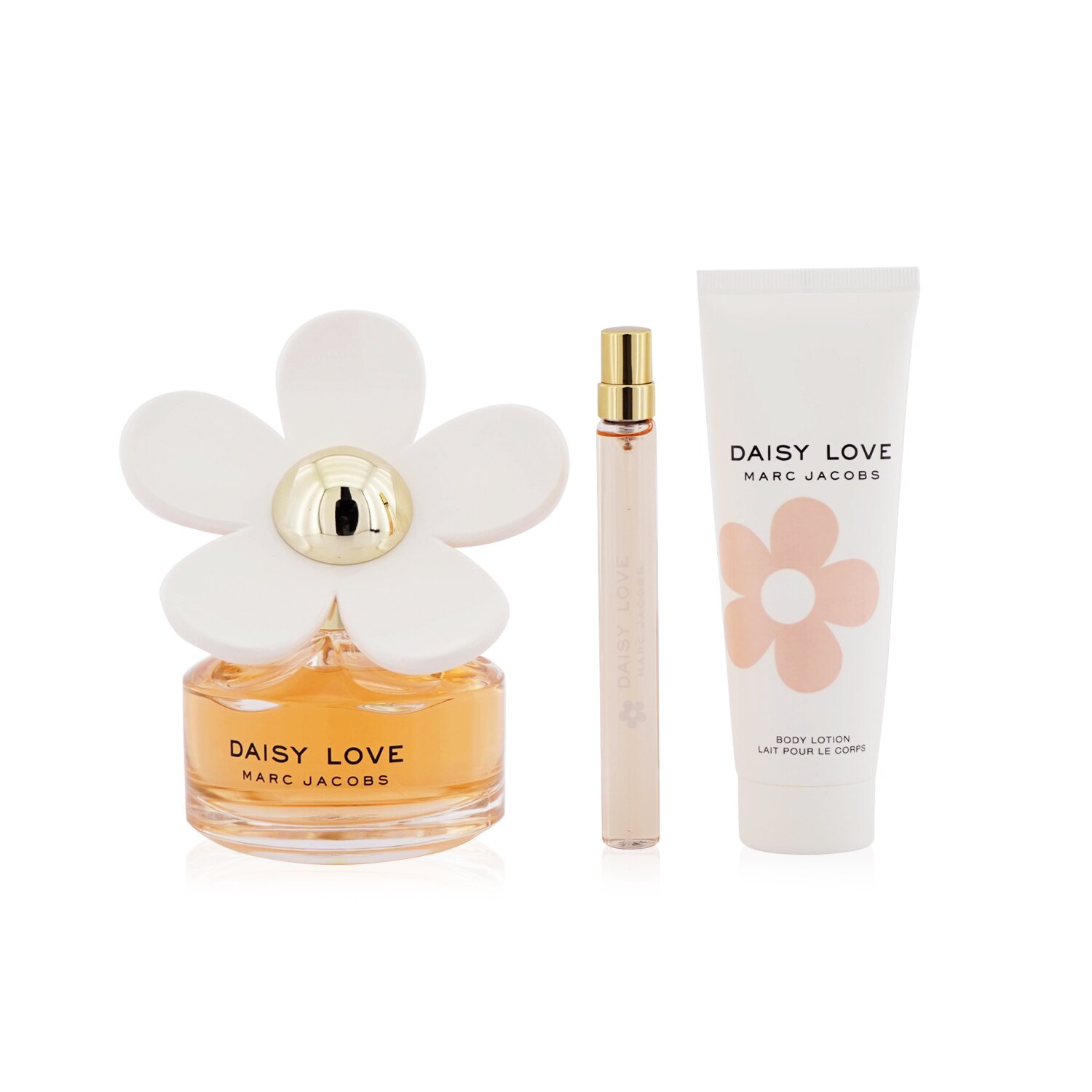 Marc Jacobs Daisy Love Набор: Туалетная Вода Спрей 100мл/3.4унц + Лосьон для Тела 75мл/2.5унц + Туалетная Вода Спрей 10мл/0.33унц 3pcs